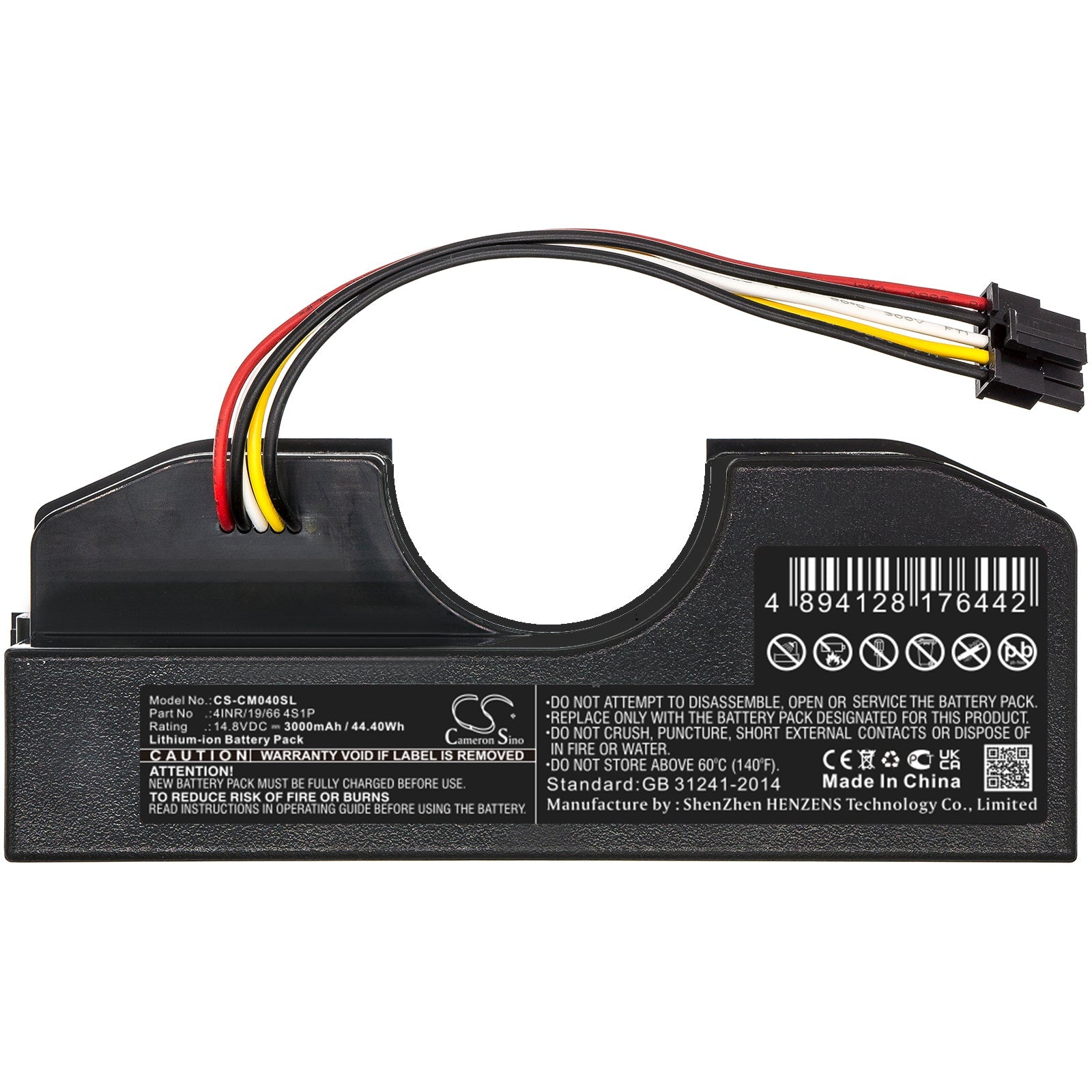 Li-ion, Battery Pack Battery fits Custom Battery Packs, 14.8V, 3000mAh Battery Pack Cameron Sino Technology Limited