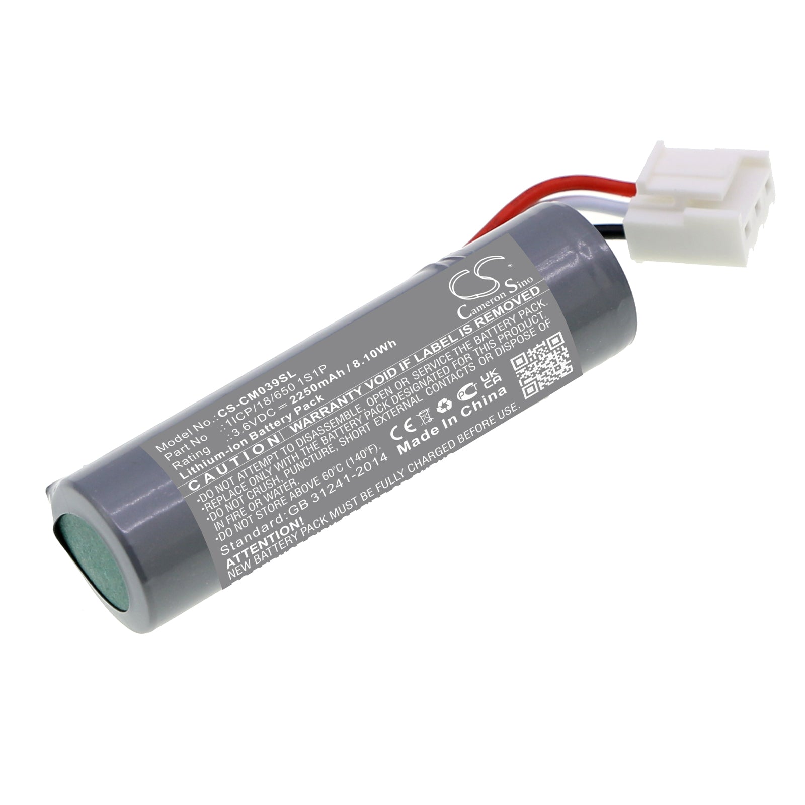 Li-ion, Battery Pack Battery fits Custom Battery Packs, 3.6V, 2250mAh Battery Pack Cameron Sino Technology Limited