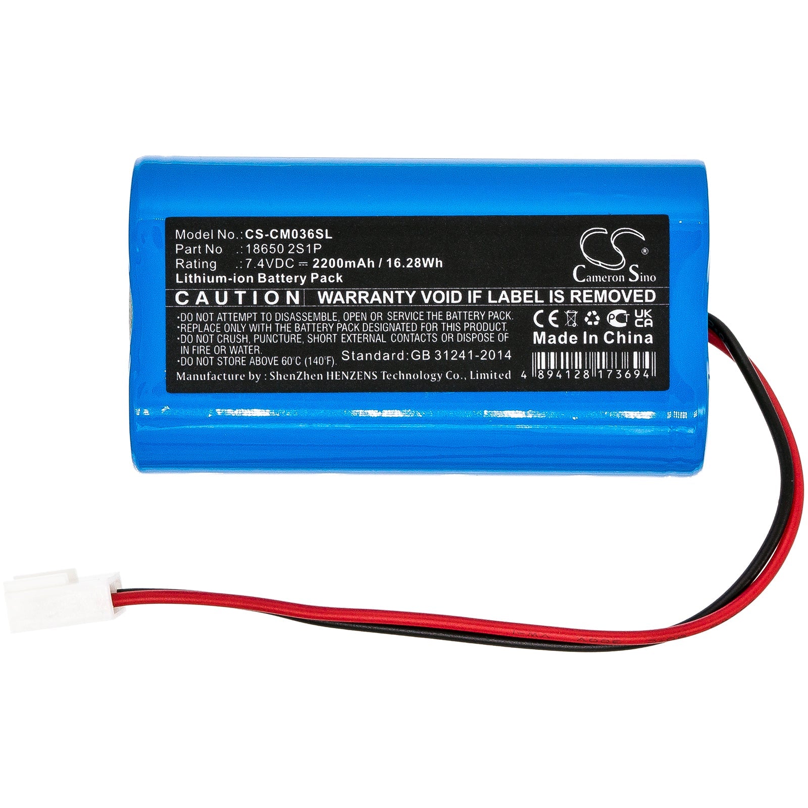 Li-ion, Battery Pack Battery fits Neptolux N89, Neptolux N89, 7.4V, 2200mAh Battery Pack Cameron Sino Technology Limited