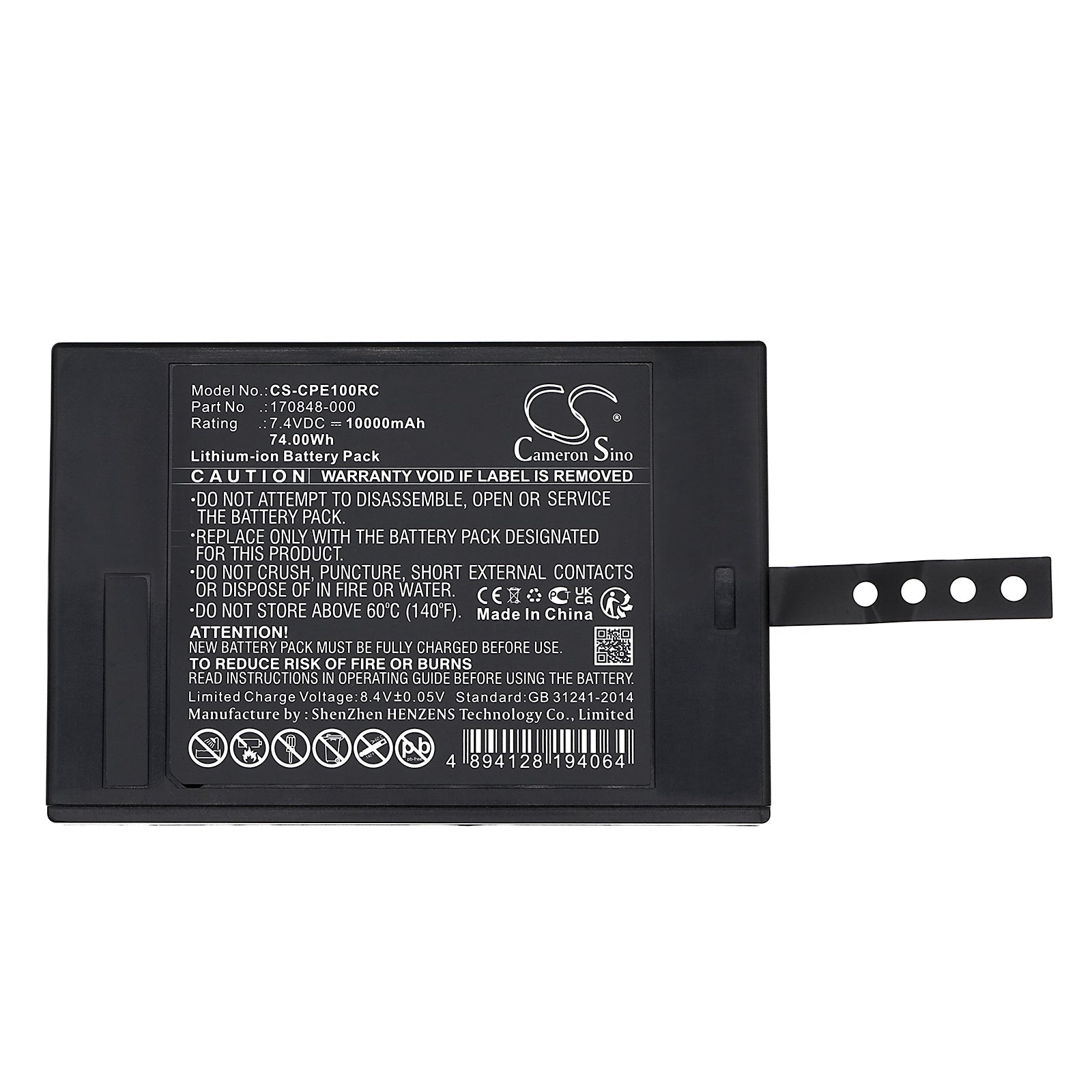 Li-ion, Cable Modem Battery fits Cradlepoint E100 Lte Router, E110 Lte Router, 7.4V, 10000mAh Cable Modem Cameron Sino Technology Limited