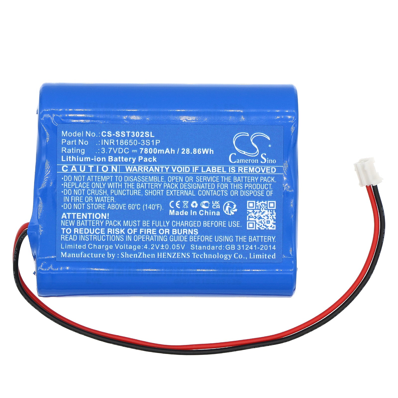 Li-ion, Cosmetic Mirror Battery fits Simplehuman Bt1080, St3024, 3.7V, 7800mAh Cosmetic Mirror Cameron Sino Technology Limited