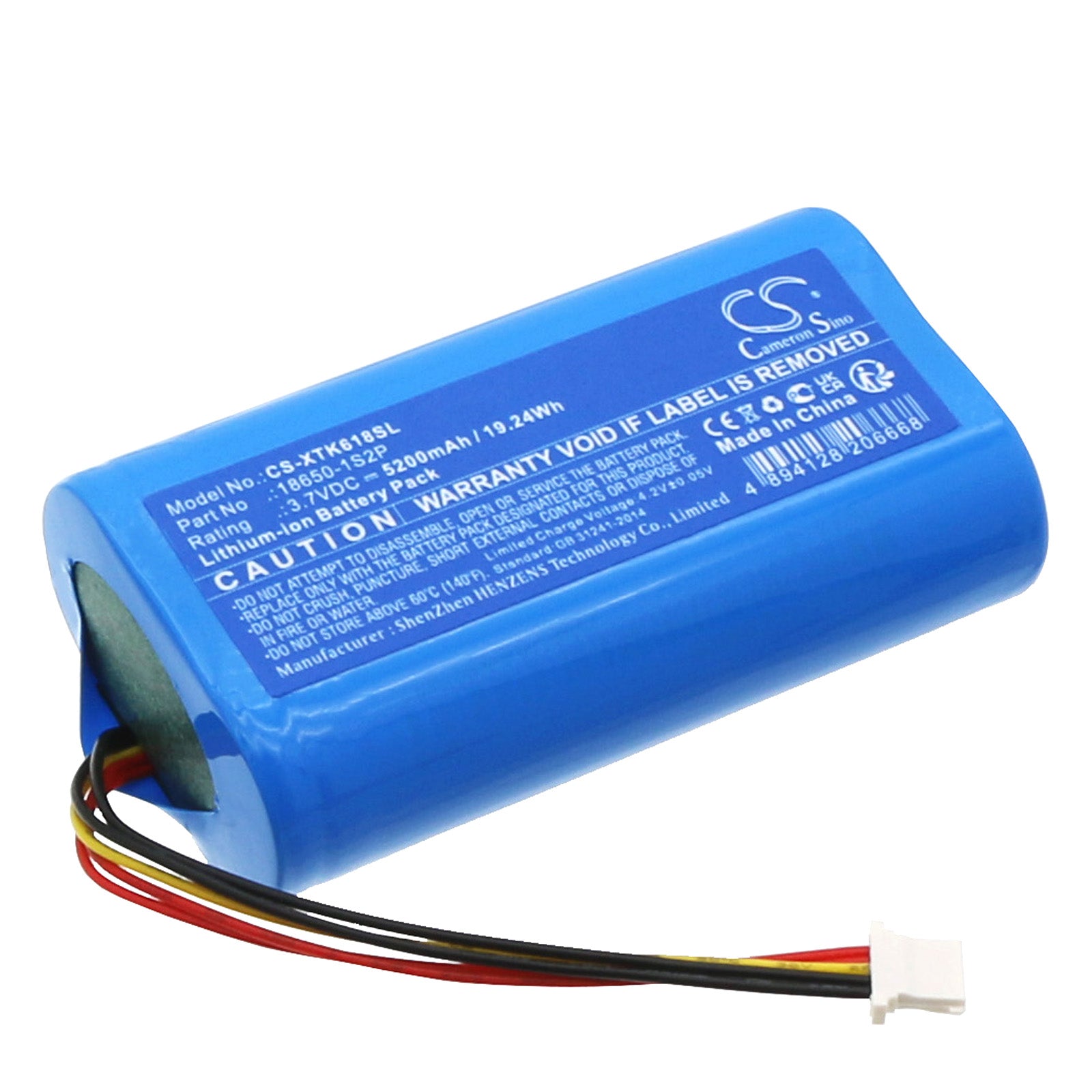 Li-ion, Diagnostic Scanner Battery fits Xtool Inplus Ik618 Automotive Key Pr, 3.7V, 5200mAh Diagnostic Scanner Cameron Sino Technology Limited