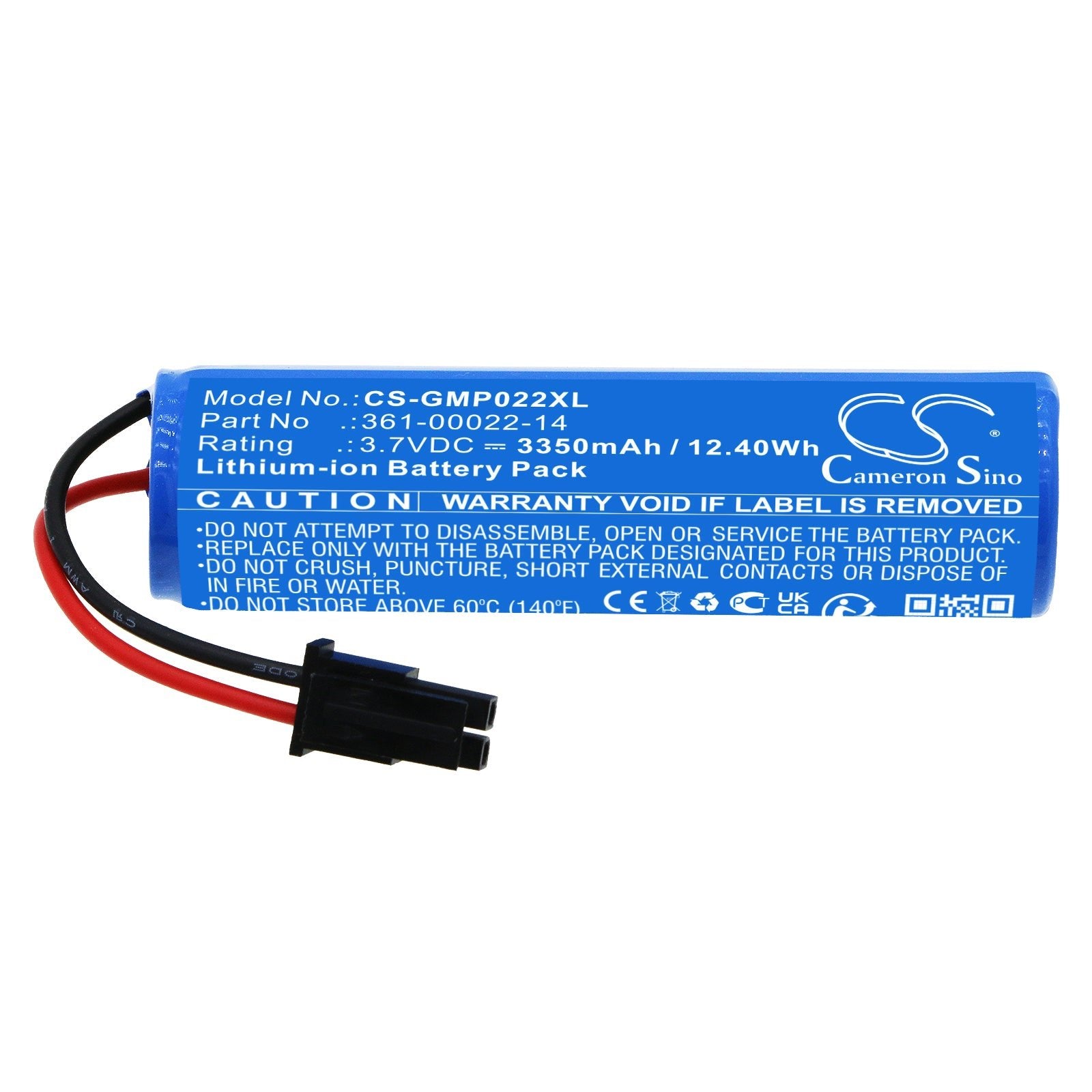 Li-ion, Dog Collar Battery fits Garmin 010-12400-04, Pro Control 2 Remote Receiver, 3.7V, 3350mAh Dog Collar Cameron Sino Technology Limited