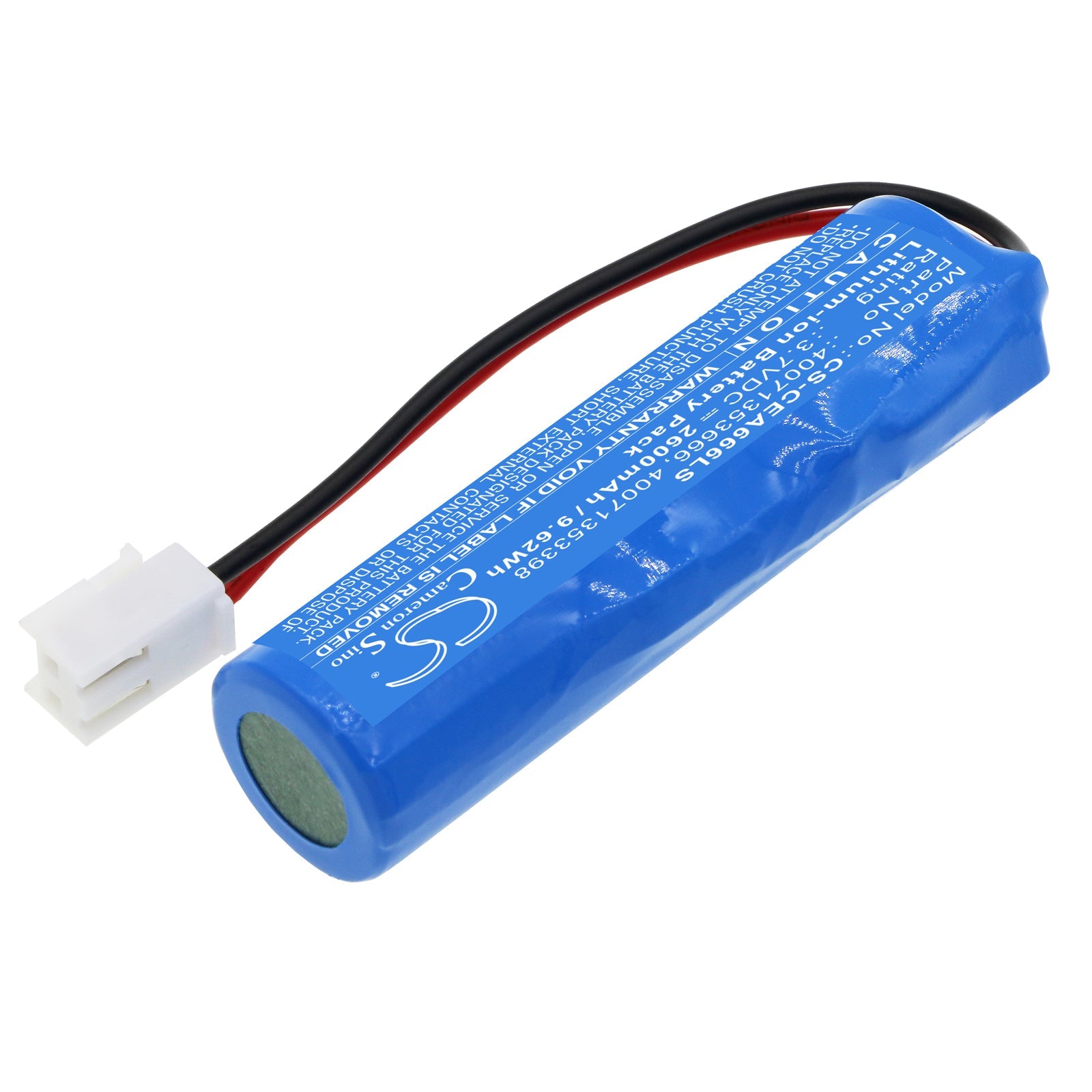 Li - ion, Emergency Lighting Battery fits Eaton 40071353666, Euro X Led At, 3.7V, 2600mAh - Batterybuyer.ca