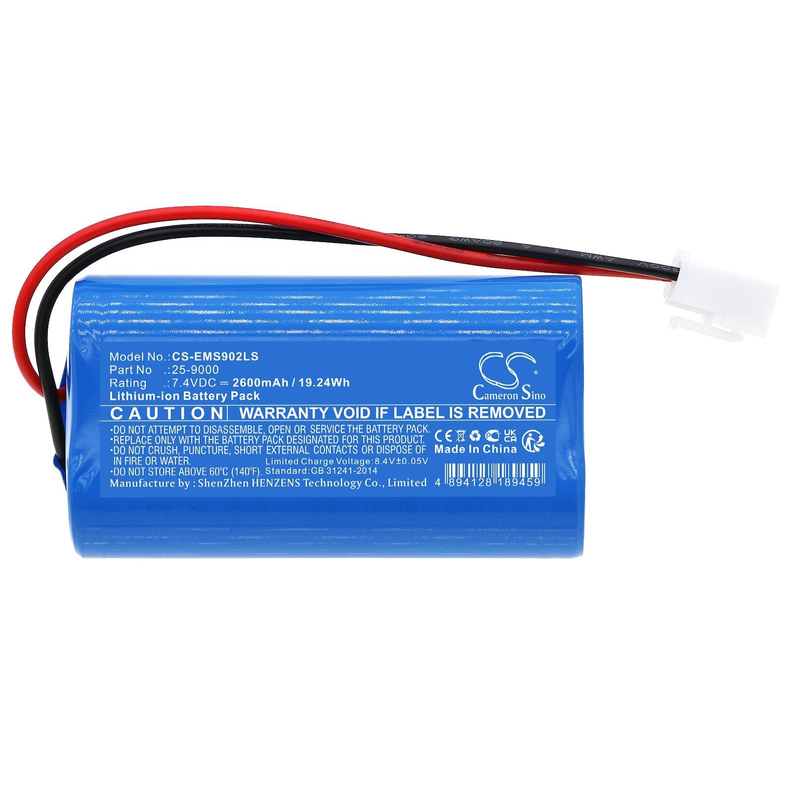 Li-ion, Emergency Lighting Battery fits Satco/nuvo Freedom Emergency Fixture ( 25, 7.4V, 2600mAh Emergency Lighting Cameron Sino Technology Limited