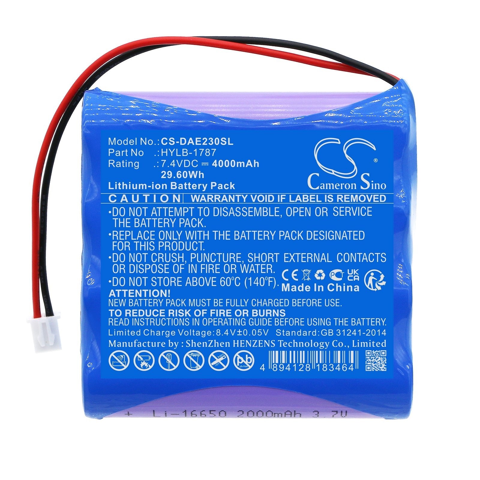 Li-ion, Equipment, Survey, Test Battery fits Deli Ae2300, Ae2300h, 7.4V, 4000mAh Equipment, Survey, Test Cameron Sino Technology Limited