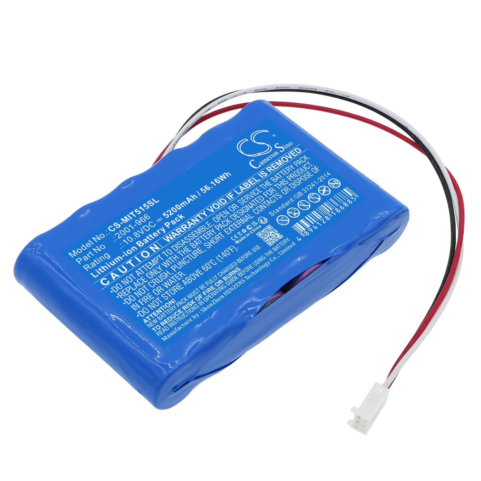 Li-ion, Equipment, Survey, Test Battery fits Megger Mit1025 Insulation Tester, Mit515 Insulation Resistance T, 10.8V, 5200mAh Equipment, Survey, Test Cameron Sino Technology Limited