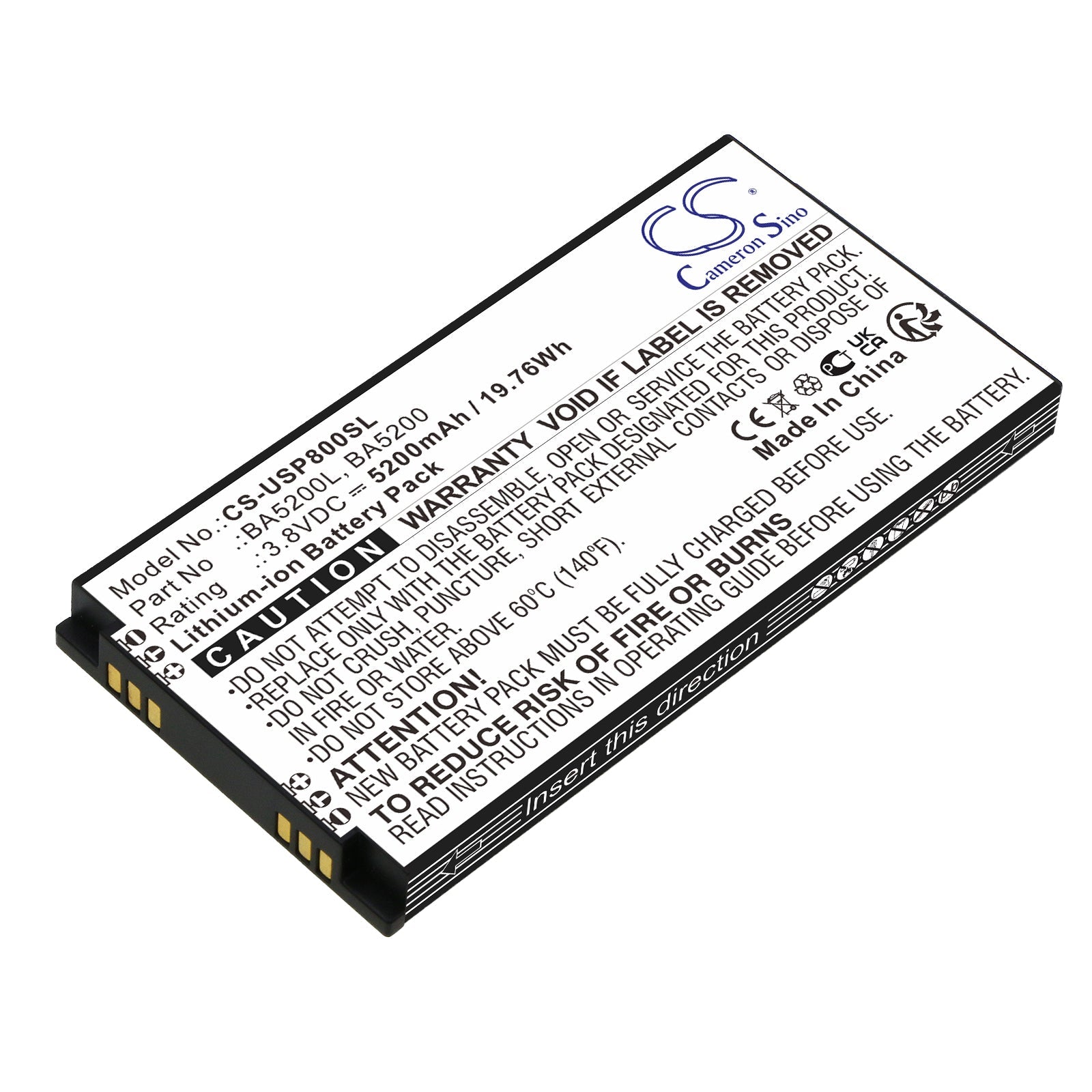 Li-ion, Equipment, Survey, Test Battery fits Unistrong P8ii E, 3.8V, 5200mAh Equipment, Survey, Test Cameron Sino Technology Limited