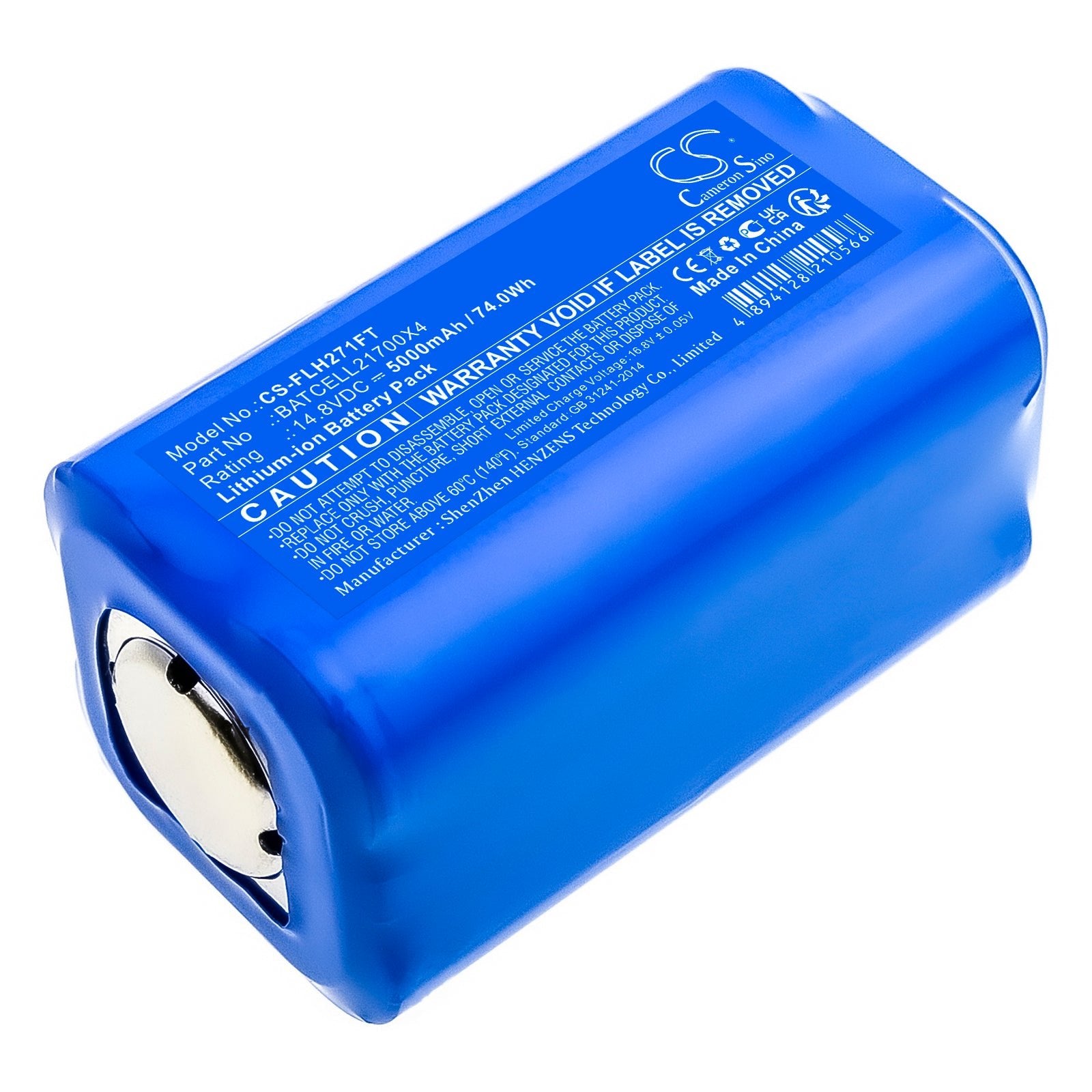 Li-ion, Flashlight Battery fits Bigblue Cb 10000p, Cb 9000p, 14.8V, 5000mAh Flashlight Cameron Sino Technology Limited