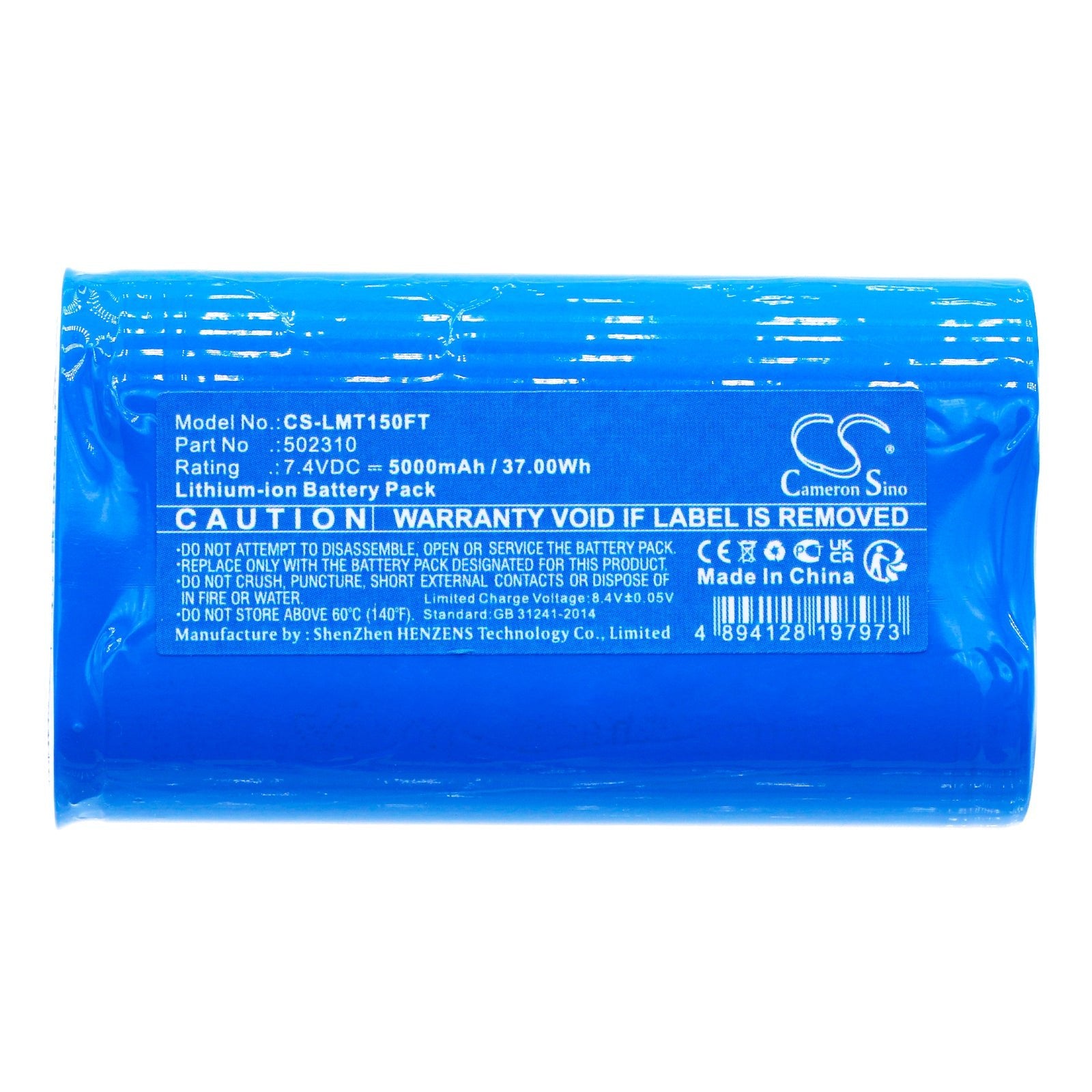 Li-ion, Flashlight Battery fits Ledlenser H15r Core, H19r Core, 7.4V, 5000mAh Flashlight Cameron Sino Technology Limited
