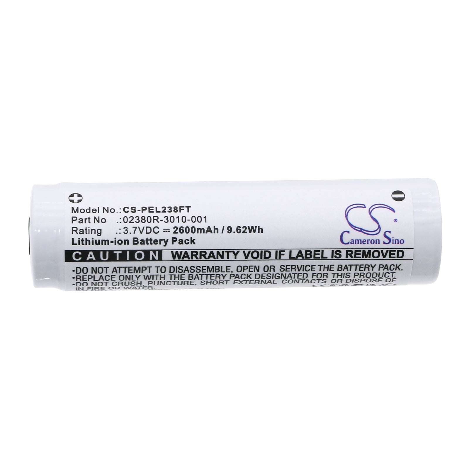 Li-ion, Flashlight Battery fits Pelican 2380r, 2780r, 3.7V, 2600mAh Flashlight Cameron Sino Technology Limited