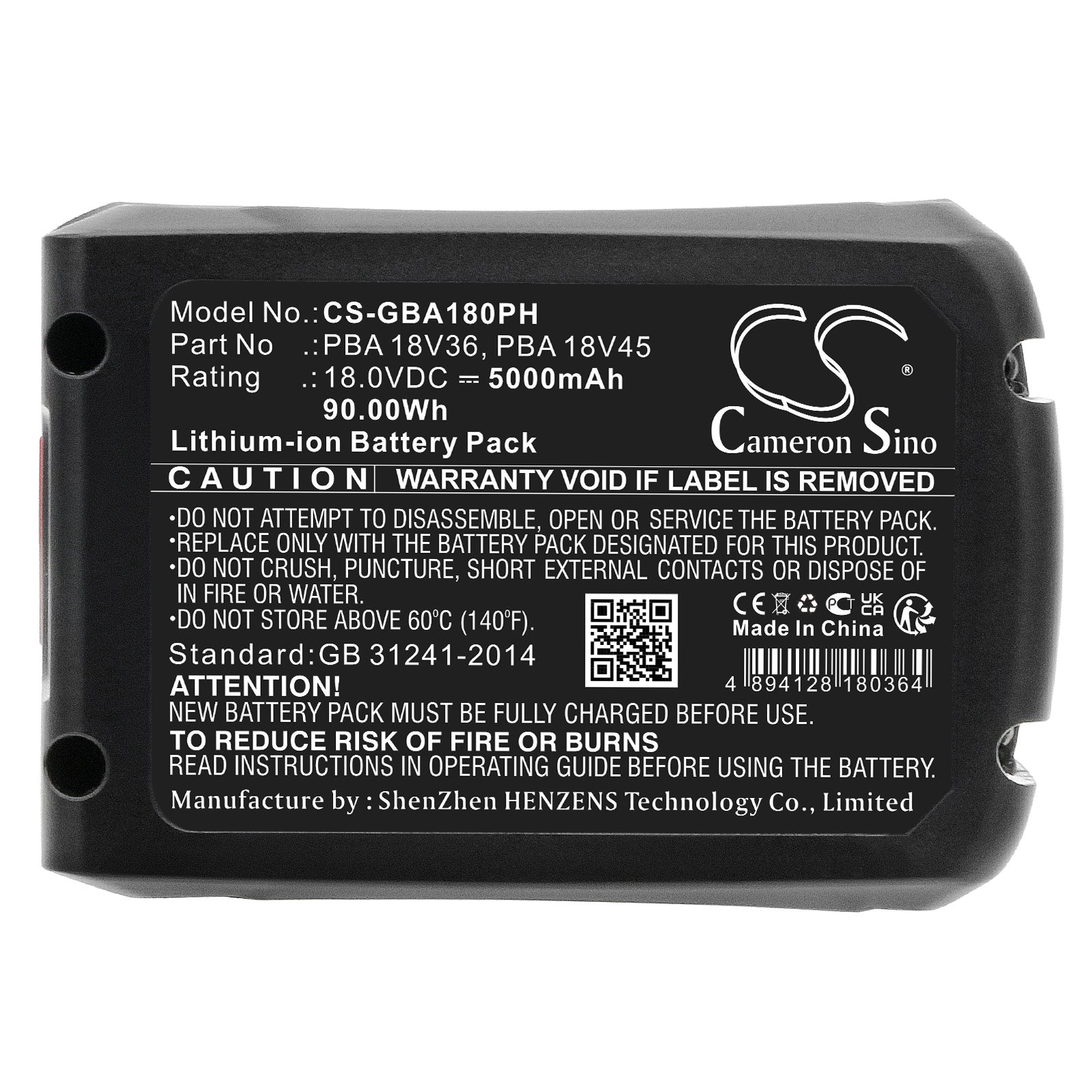 Li-ion, Gardening Tools Battery fits Gardena 14600-20, 14600-55, 18.0V, 5000mAh Gardening Tools Cameron Sino Technology Limited