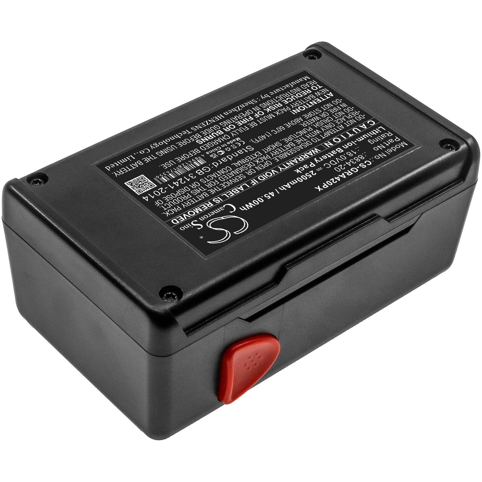 Li-ion, Gardening Tools Battery fits Gardena 648844, 8844-20, 18.0V, 2500mAh Gardening Tools Cameron Sino Technology Limited