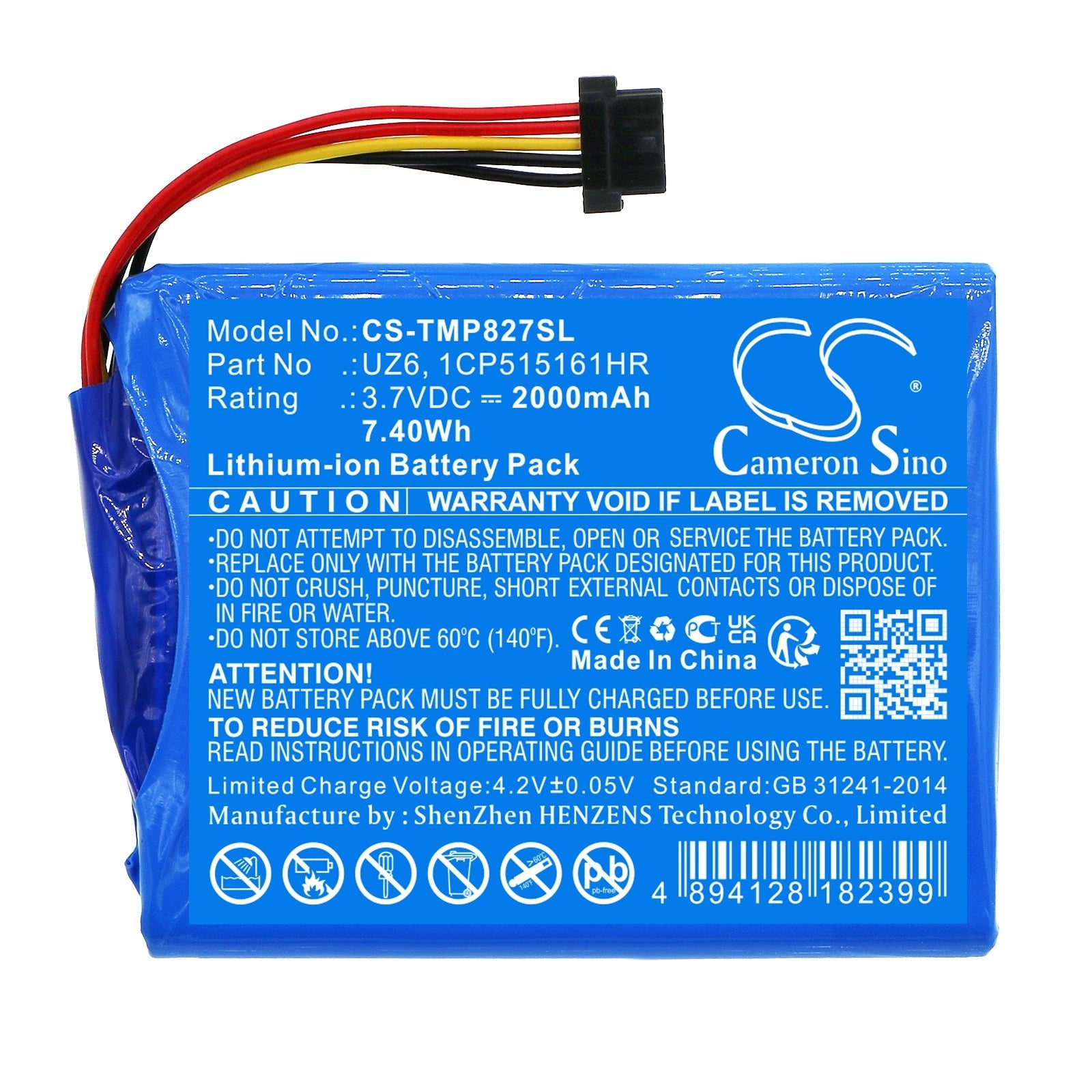 Li-ion, GPS, Navigator Battery fits Tomtom 4f173, Bridge, 3.7V, 2000mAh GPS, Navigator Cameron Sino Technology Limited