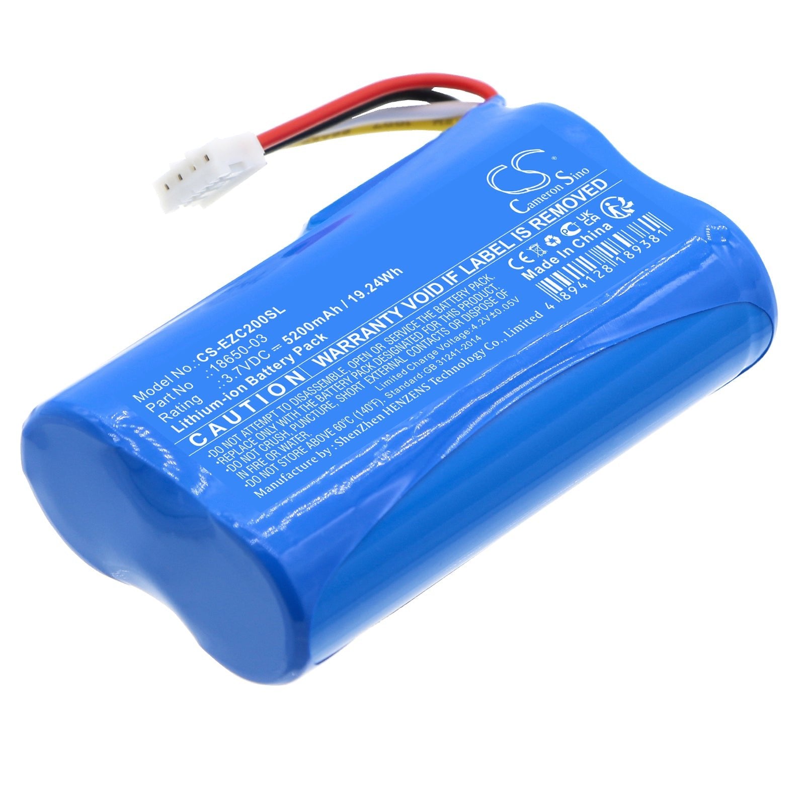 Li-ion, Home Security Camera Battery fits Ezviz Db2c, 3.7V, 5200mAh Home Security Camera Cameron Sino Technology Limited