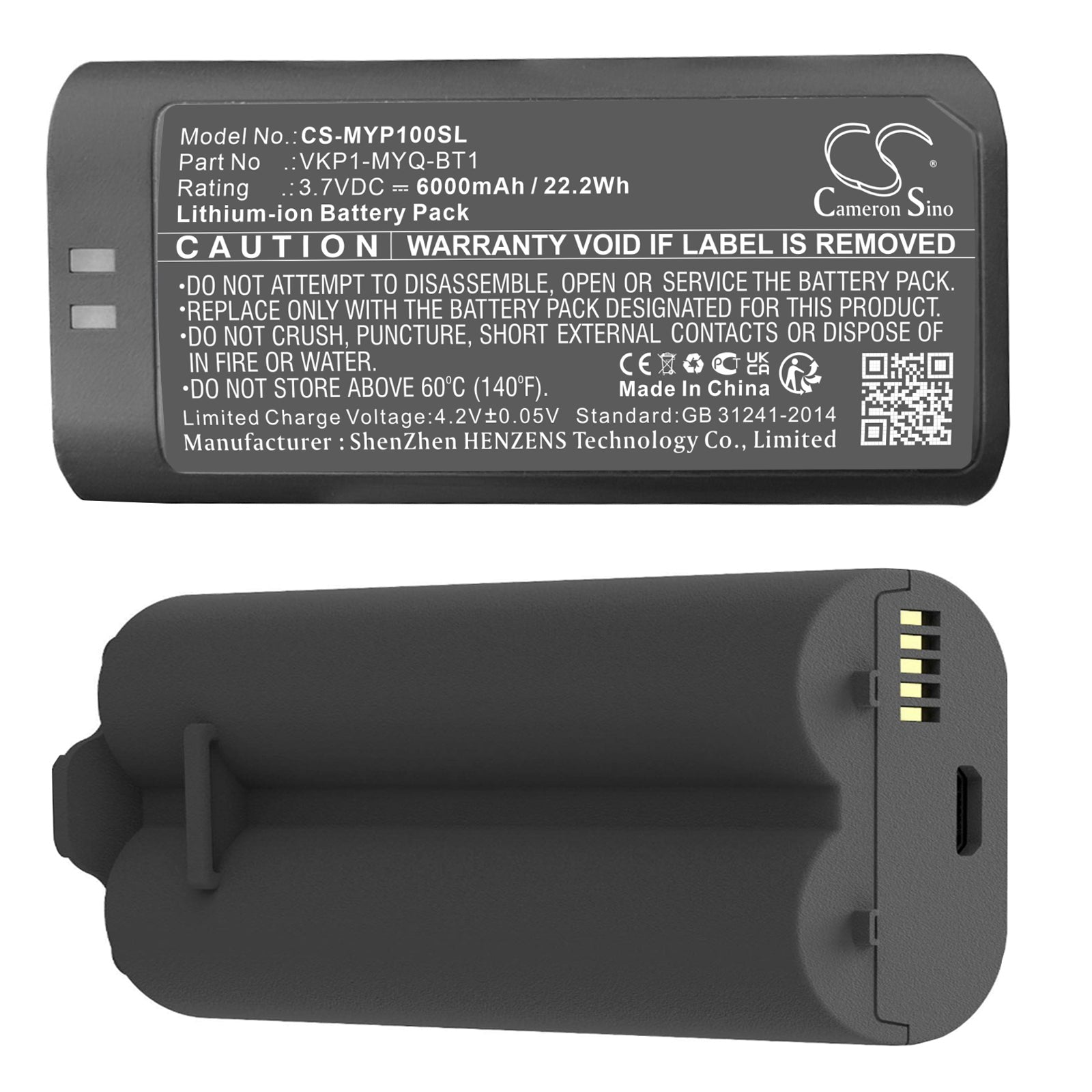 Li-ion, Home Security Camera Battery fits Myq Liftmaster Wireless Video Keyp, Lm-vkp1-lm, 3.7V, 6000mAh Home Security Camera Cameron Sino Technology Limited