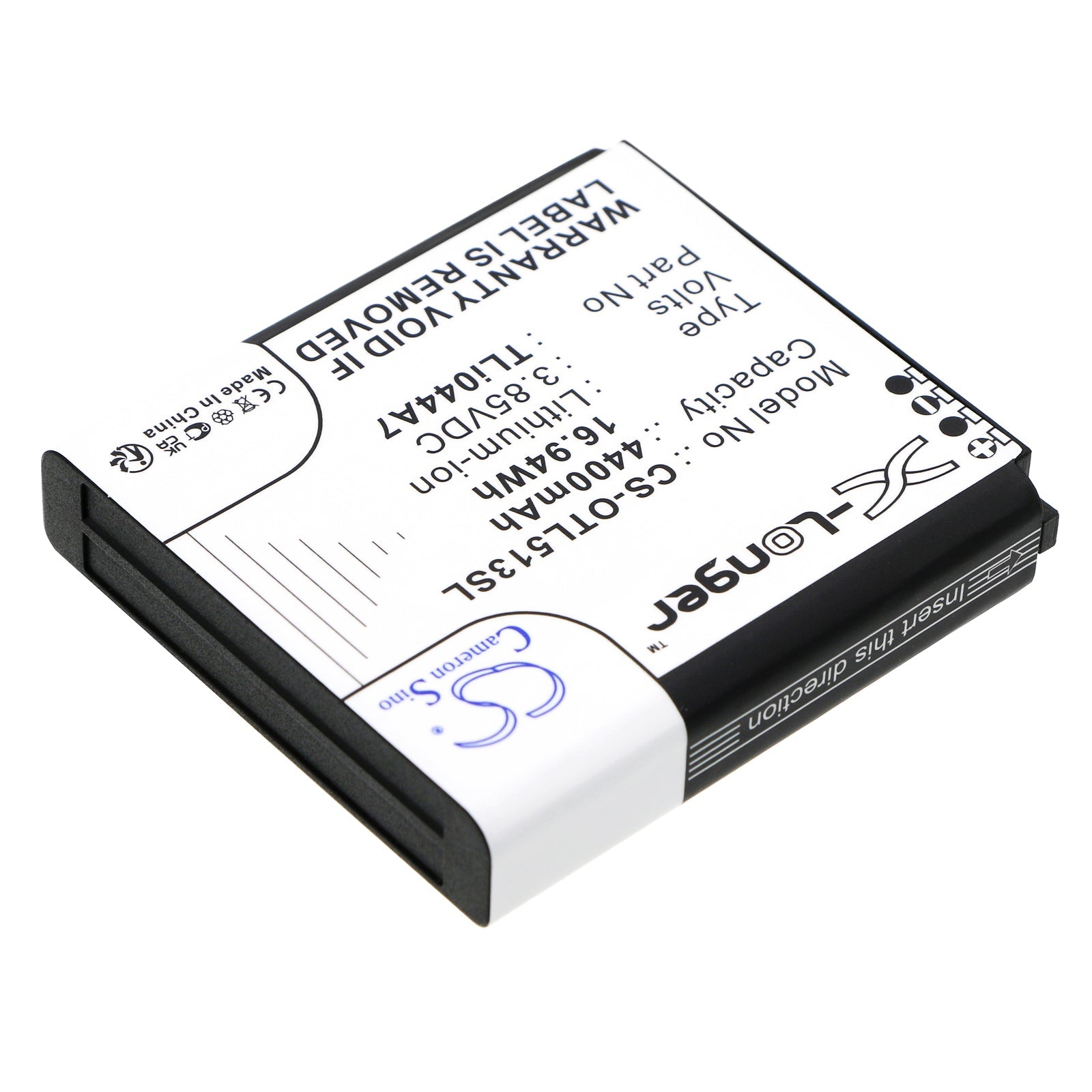Li-ion, Hotspot Battery fits Alcatel Link Zone 5g Uw, Mw513u, 3.85V, 4400mAh Hotspot Cameron Sino Technology Limited
