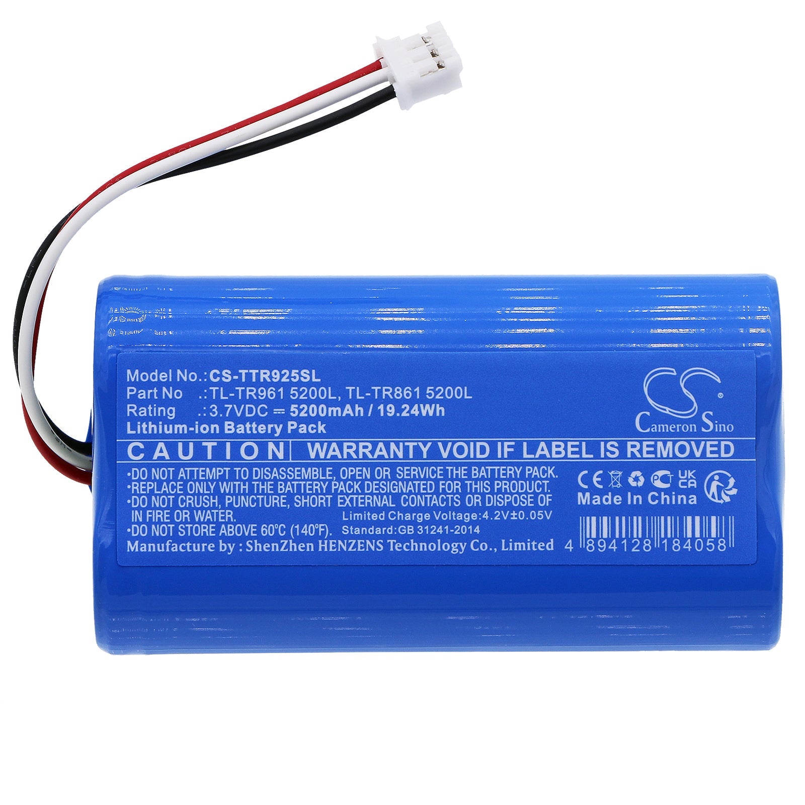 Li-ion, Hotspot Battery fits Tp-link Tl-tr861 5200l, Tl-tr961 5200l, 3.7V, 5200mAh Hotspot Cameron Sino Technology Limited