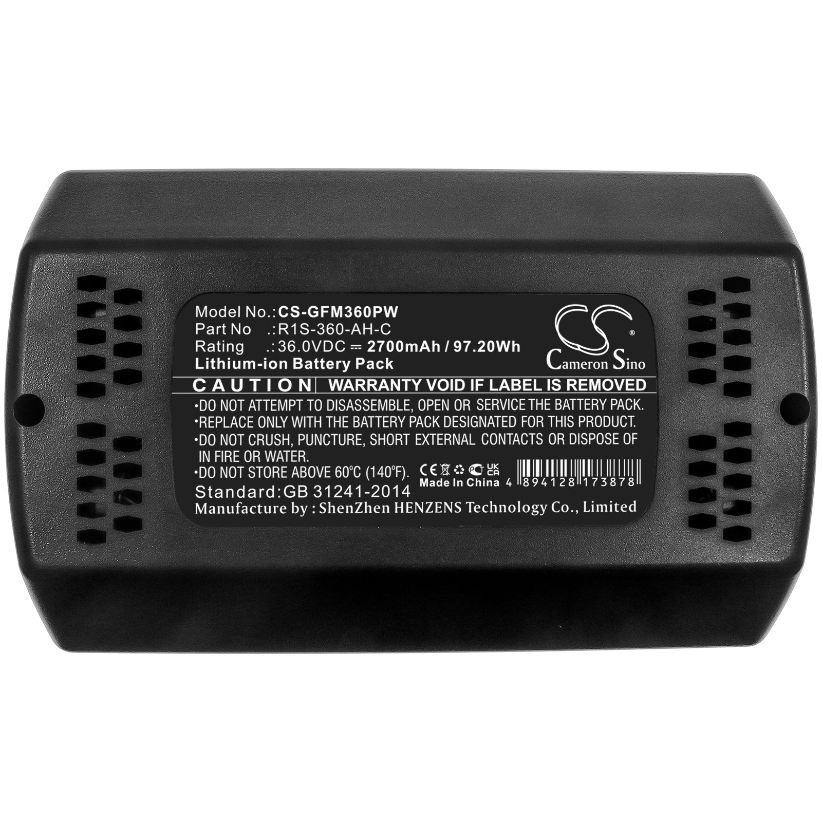 Li-ion, Lawn Mowers Battery fits Garden Feelings Gdlm3640, Iam 36-3730 F, 36.0V, 2700mAh Lawn Mowers Cameron Sino Technology Limited