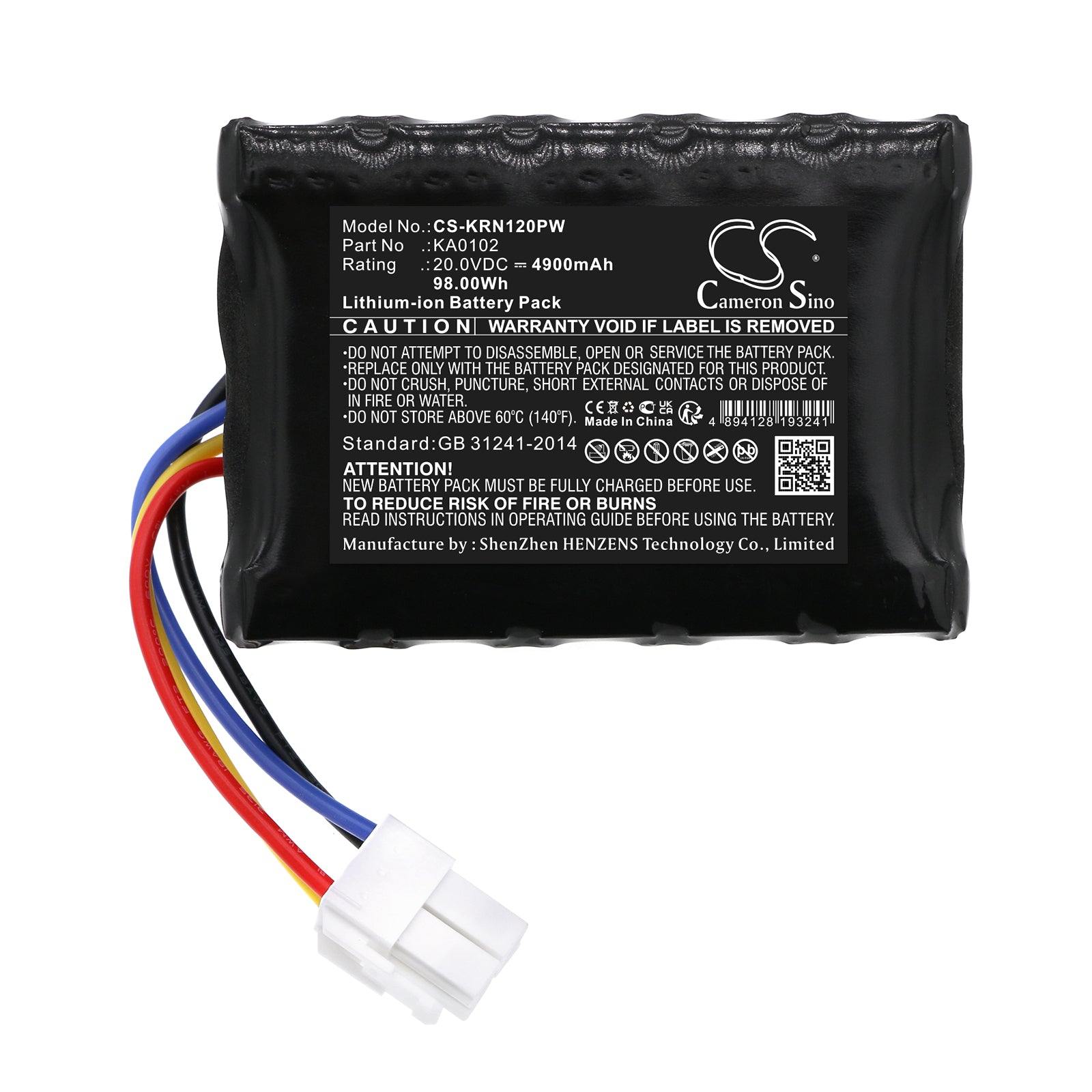 Li-ion, Lawn Mowers Battery fits Kress Kr110, Kr111, 20.0V, 4900mAh Lawn Mowers Cameron Sino Technology Limited
