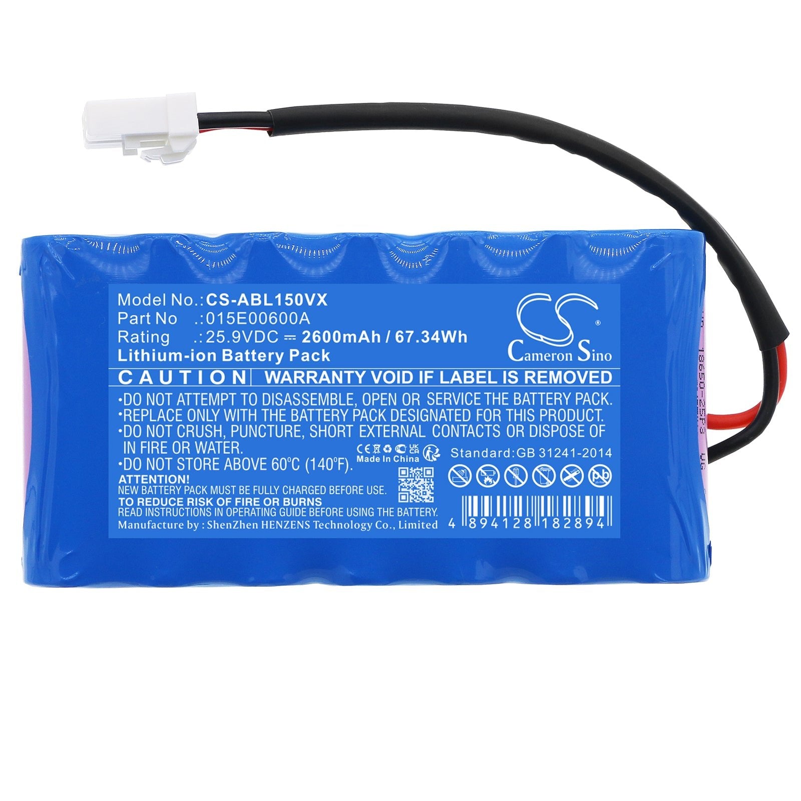 Li-ion, Lawn Mowers Battery fits Wiper I100s, I130s, 25.9V, 2600mAh Lawn Mowers Cameron Sino Technology Limited