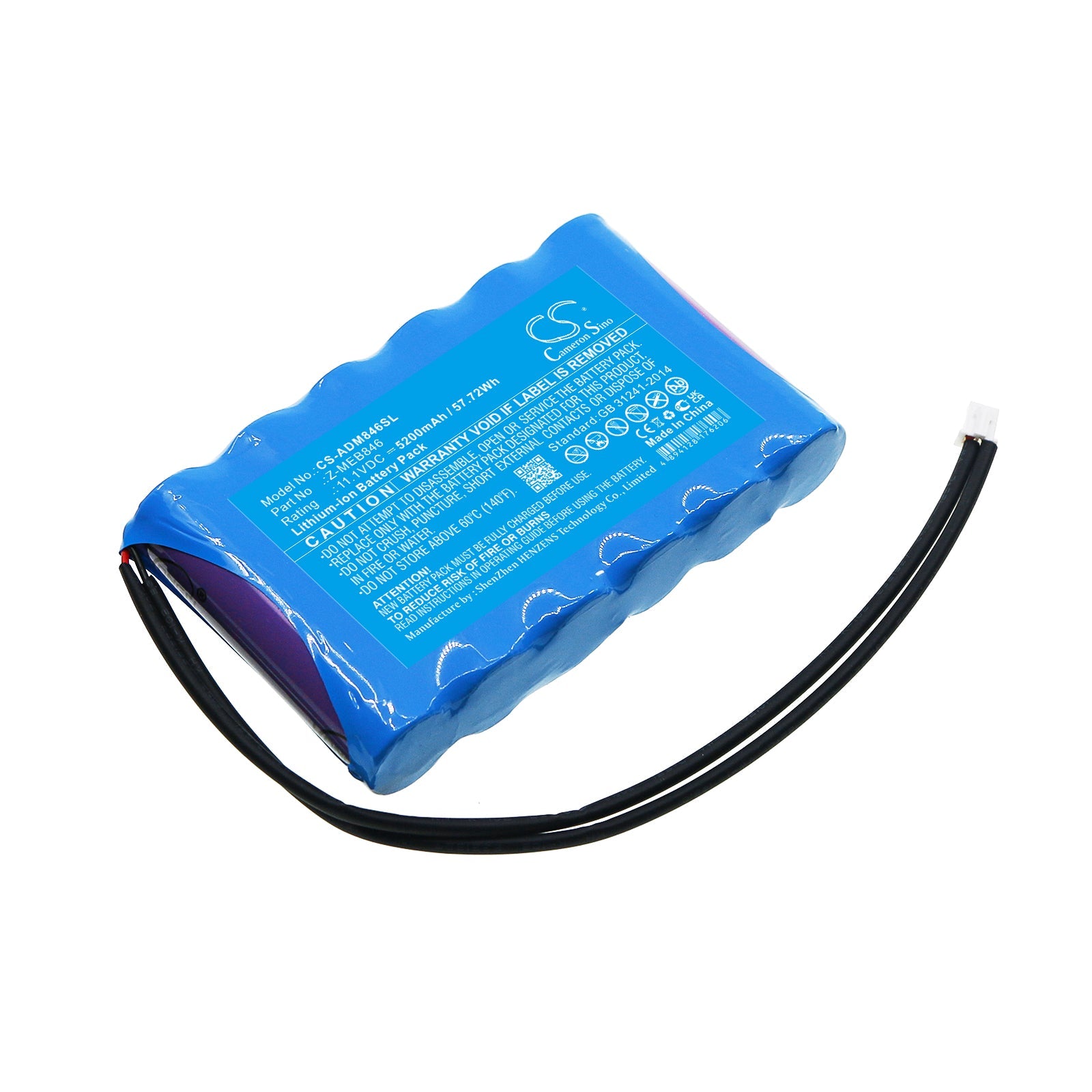 Li-ion, Lighting & Studio Battery fits American Dj Mega Go Flood Par Ho, 11.1V, 5200mAh Lighting & Studio Cameron Sino Technology Limited