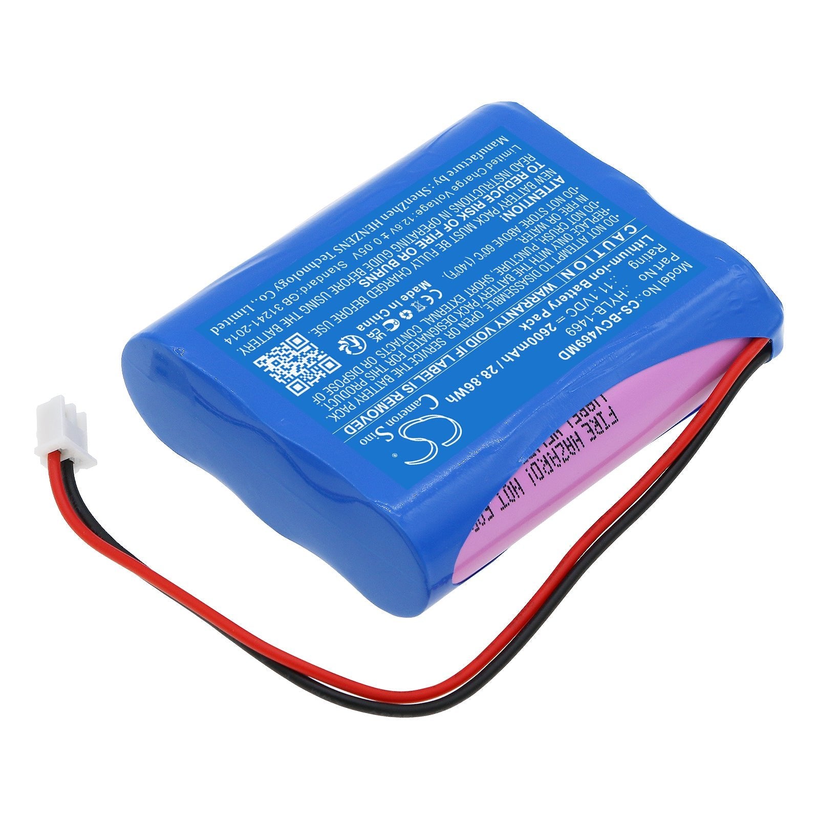 Li-ion, Medical Battery fits Biocare Vital Signs Monitor, 11.1V, 2600mAh Medical Cameron Sino Technology Limited