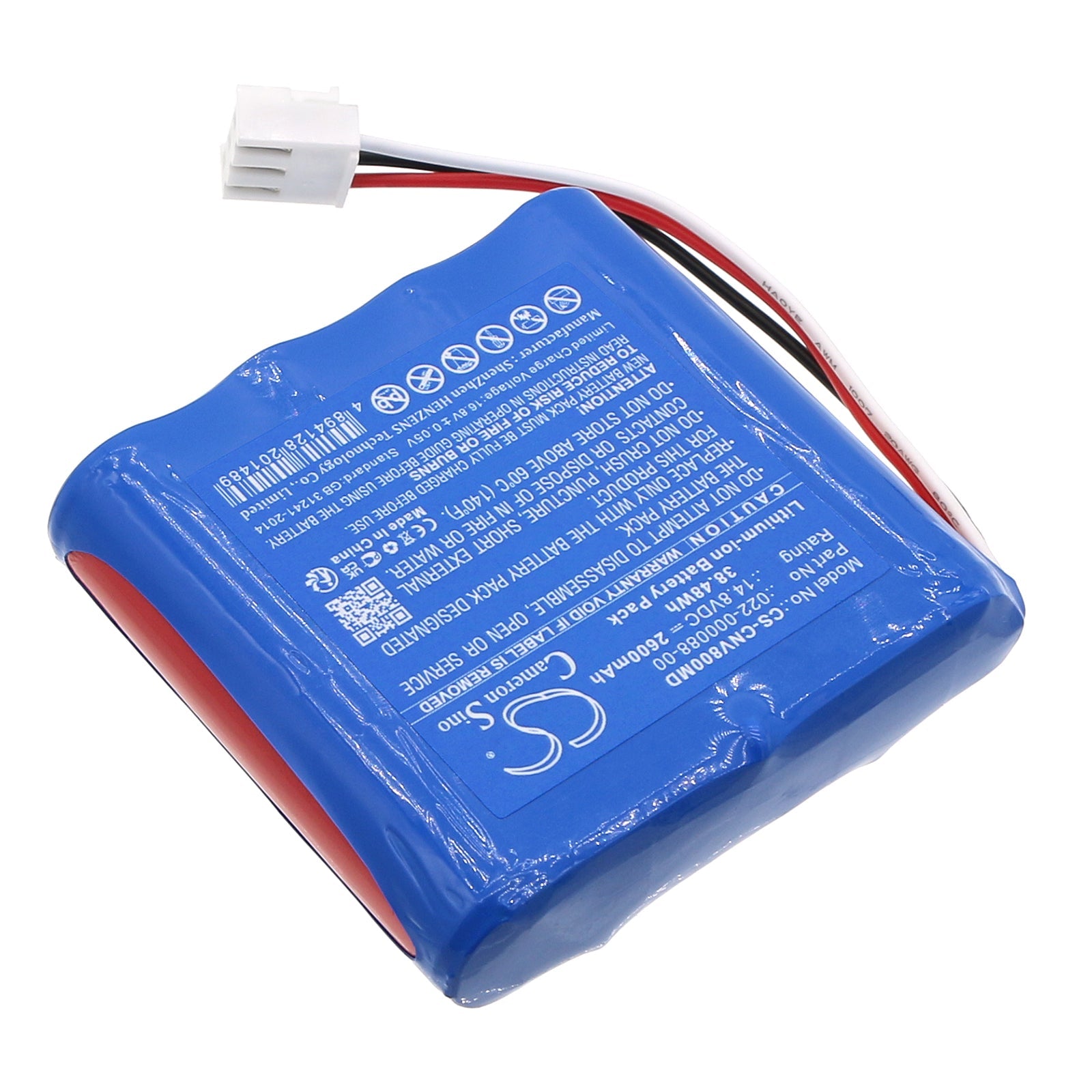 Li-ion, Medical Battery fits Comen Nv8, 14.8V, 2600mAh Medical Cameron Sino Technology Limited