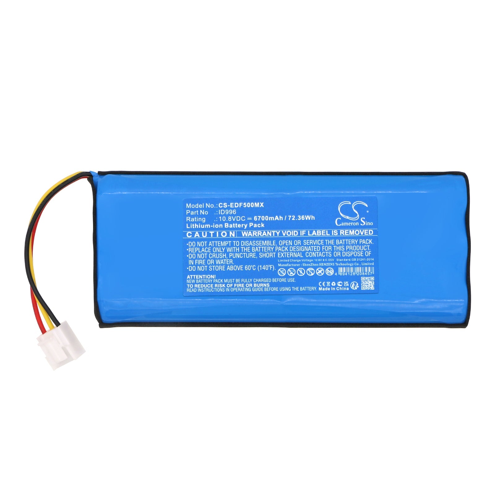 Li-ion, Medical Battery fits Edan F15, X12, 10.8V, 6700mAh Medical Cameron Sino Technology Limited