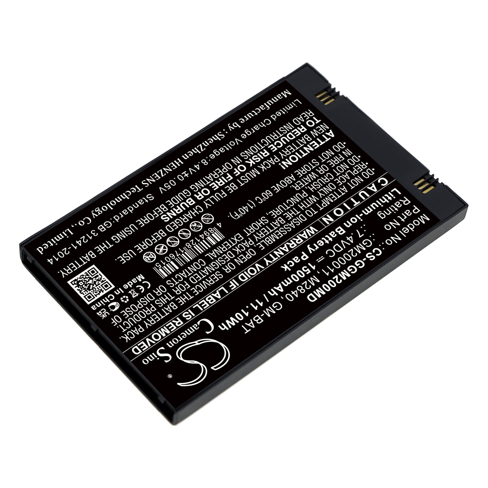 Li-ion, Medical Battery fits Ge Echographe Vscan, Scan Ultrasound, 7.4V, 1500mAh Medical Cameron Sino Technology Limited