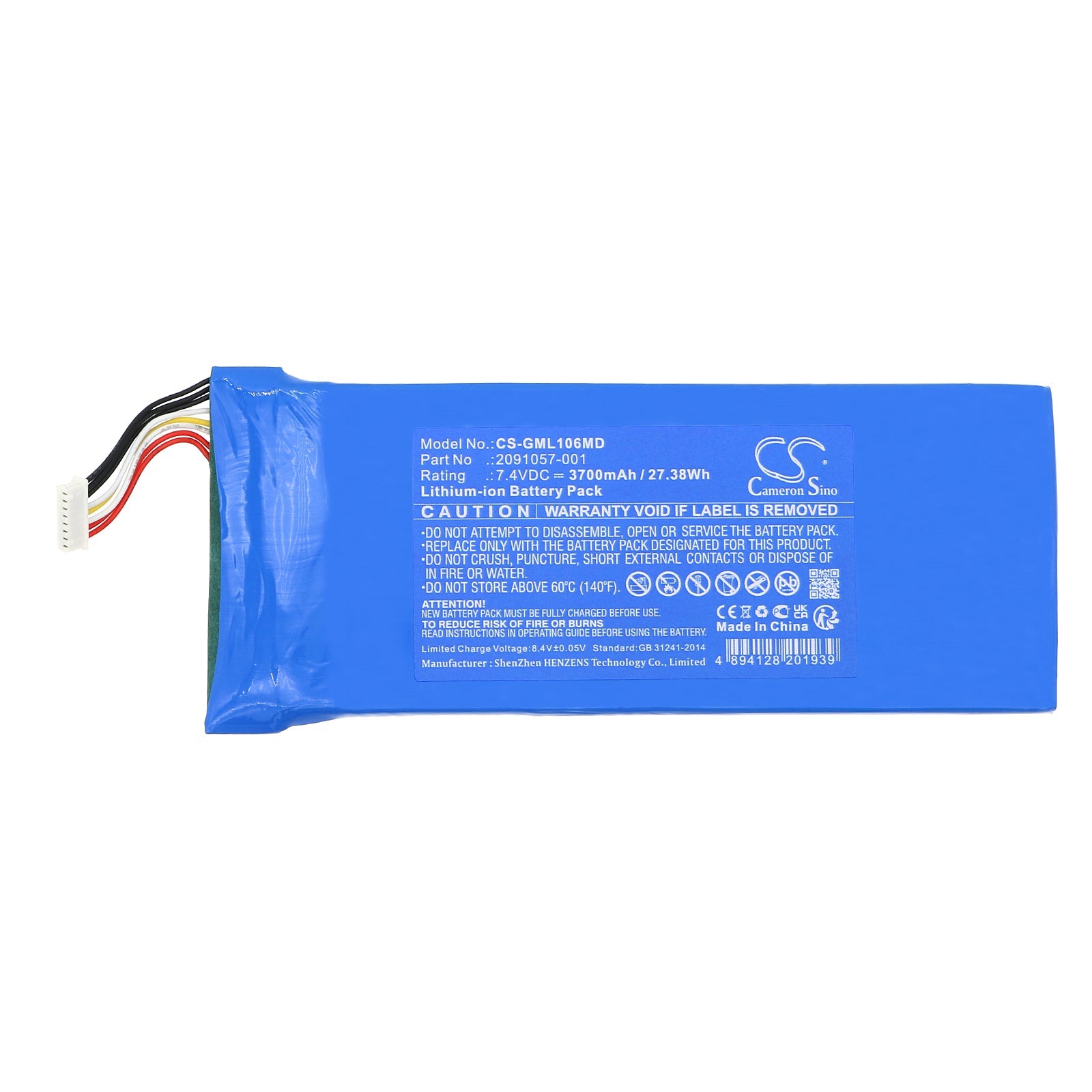 Li-ion, Medical Battery fits Ge Mack Link, 7.4V, 3700mAh Medical Cameron Sino Technology Limited