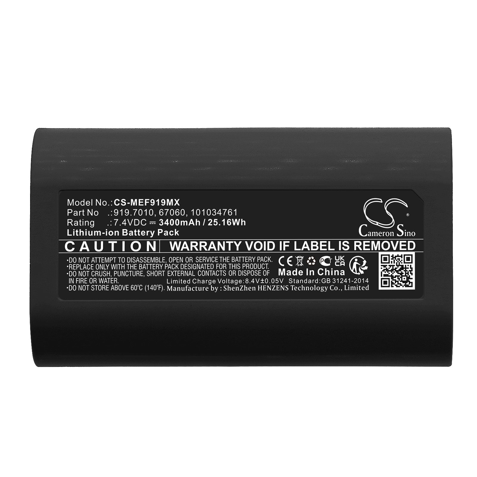 Li-ion, Medical Battery fits Medela Freestyle Breast Pump, 7.4V, 3400mAh Medical Cameron Sino Technology Limited