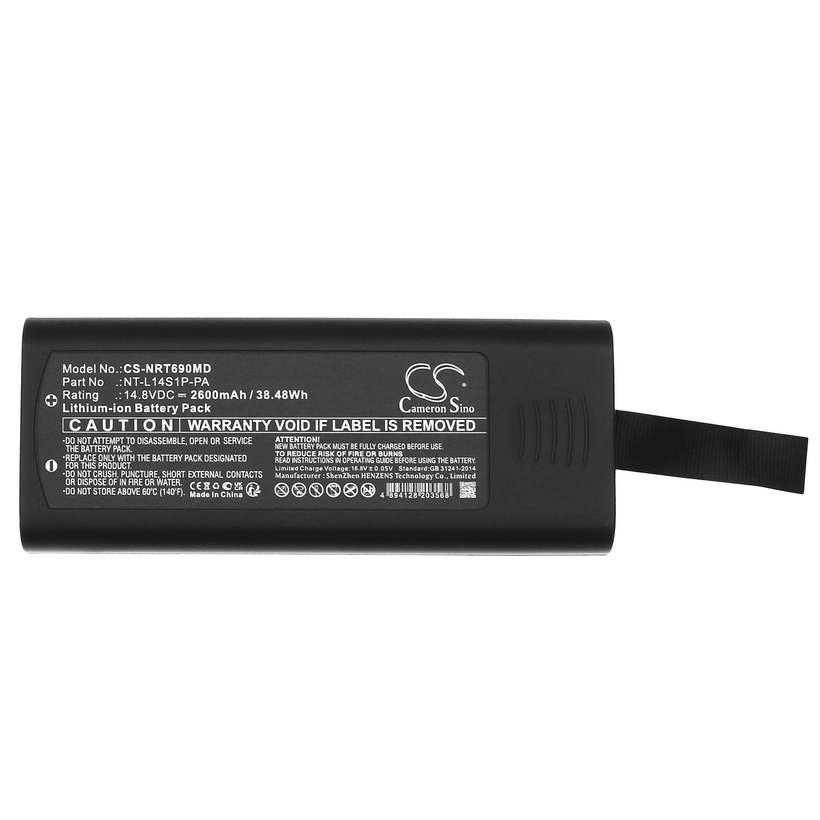 Li-ion, Medical Battery fits Northern Virgo, 14.8V, 2600mAh Medical Cameron Sino Technology Limited