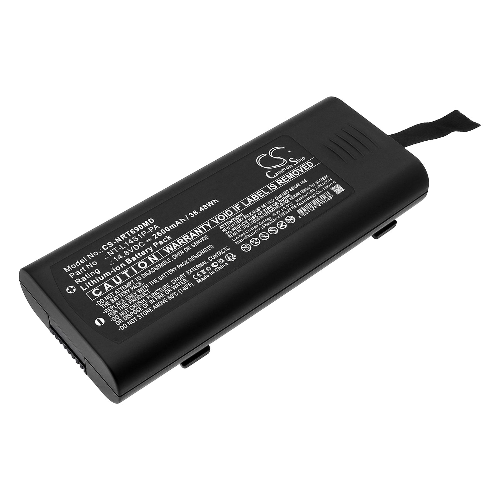 Li-ion, Medical Battery fits Northern Virgo, 14.8V, 2600mAh Medical Cameron Sino Technology Limited