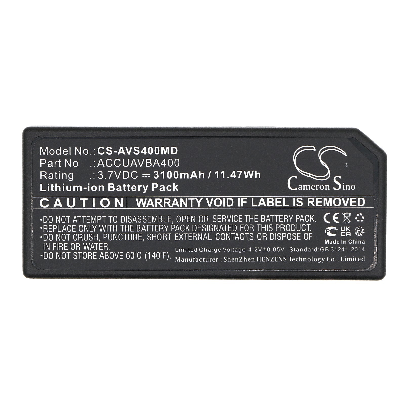 Li-ion, Medical Battery fits Veins Accuvein Av400, Viasys Healthcare Veins Accuvein Av400 Anam Illu, 3.7V, 3100mAh Medical Cameron Sino Technology Limited