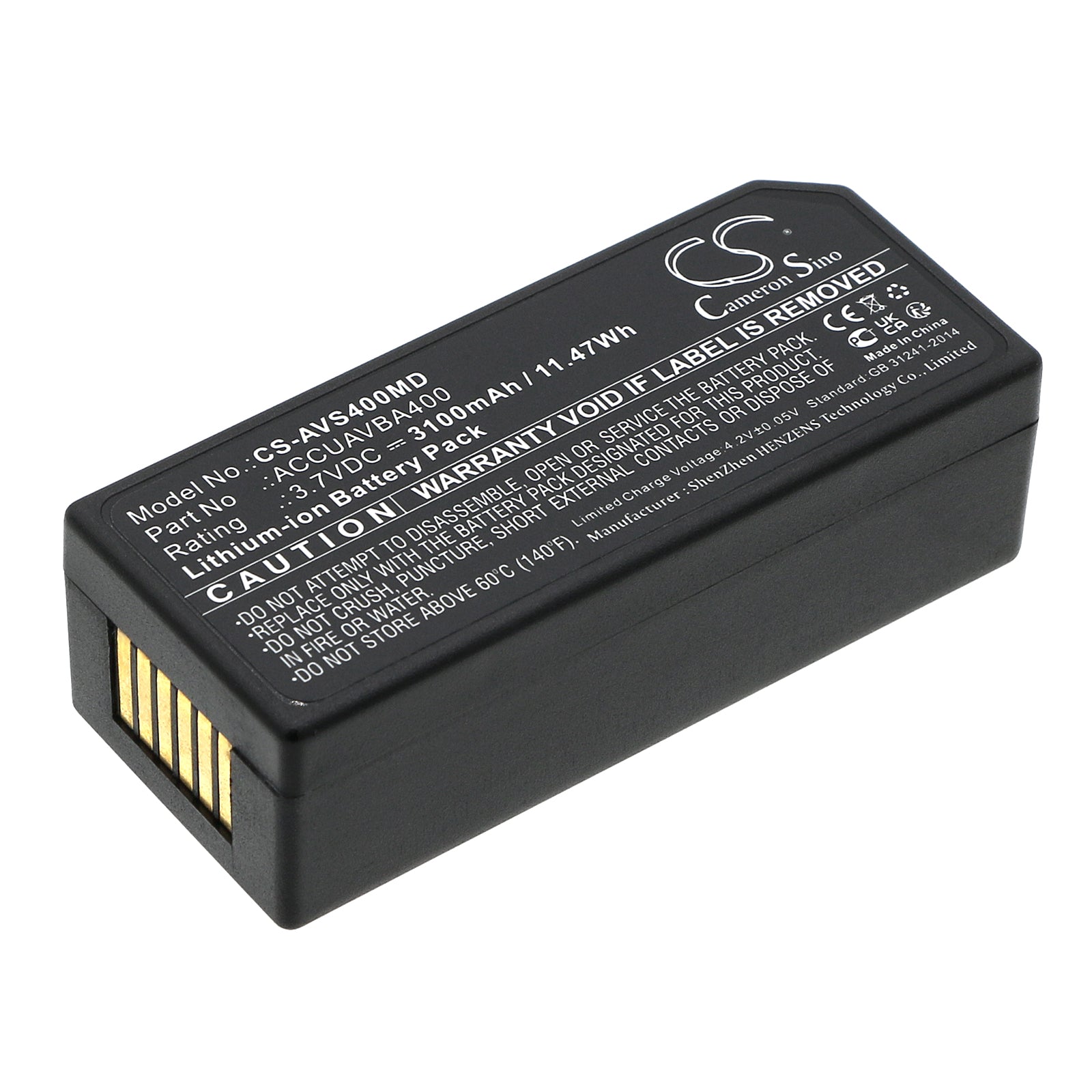 Li-ion, Medical Battery fits Veins Accuvein Av400, Viasys Healthcare Veins Accuvein Av400 Anam Illu, 3.7V, 3100mAh Medical Cameron Sino Technology Limited