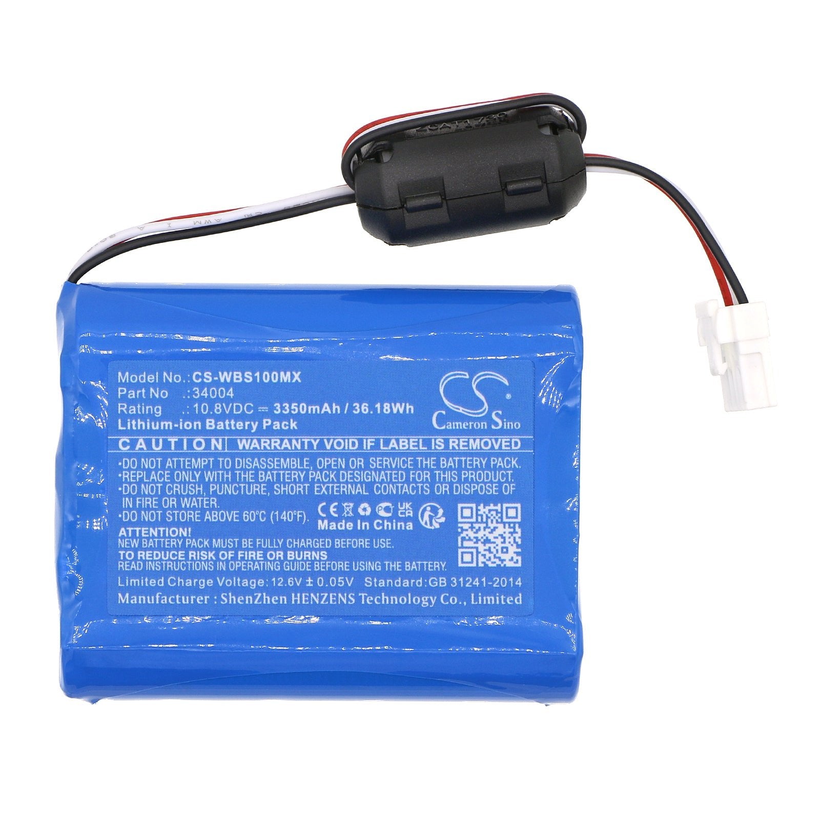 Li-ion, Medical Battery fits Welch-allyn Vs100, Vs100 Spot Vision Screener, 10.8V, 3350mAh Medical Cameron Sino Technology Limited