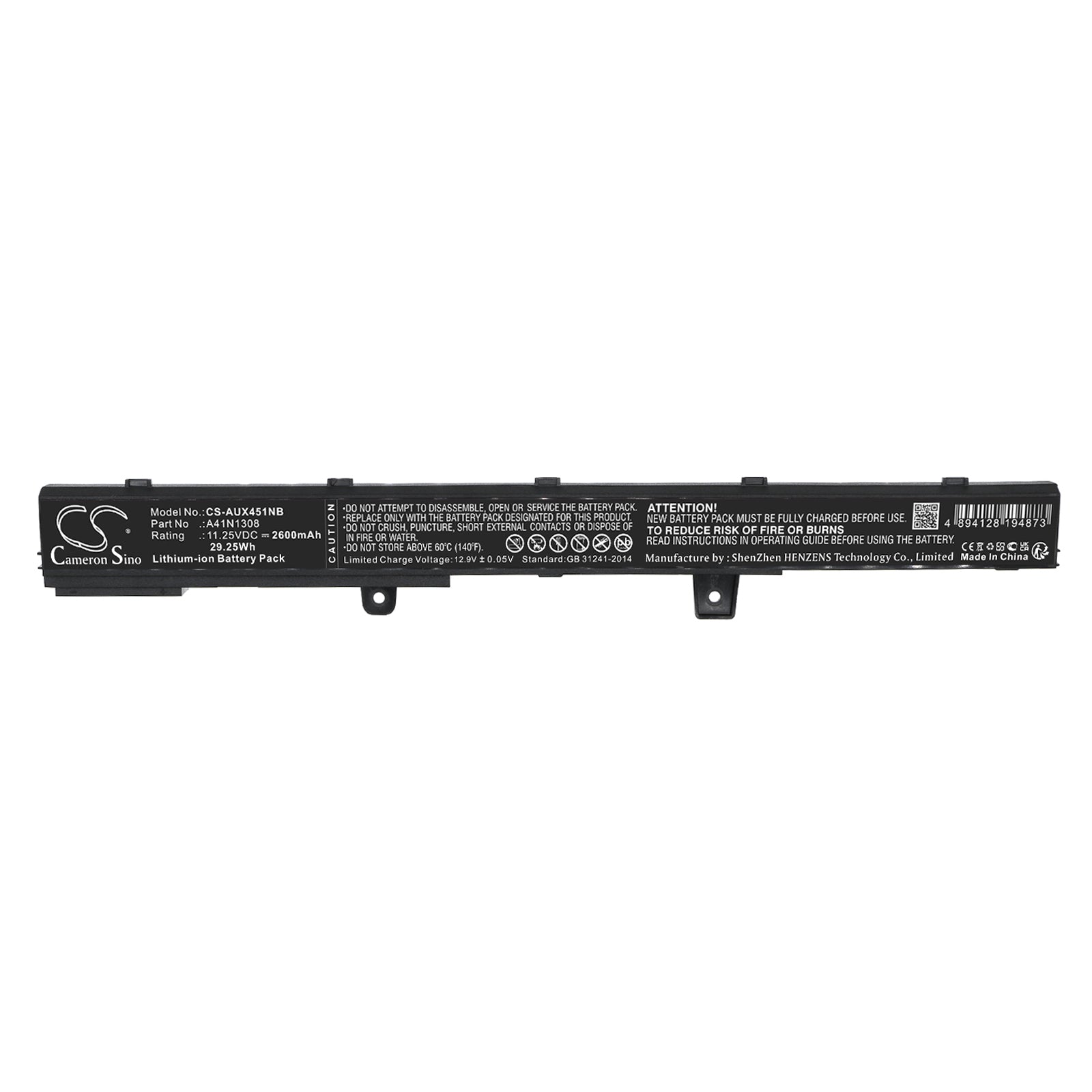 Li-ion, Notebook, Laptop Battery fits Asus 90nb0341-m00910, A41, 11.25V, 2600mAh Notebook, Laptop Cameron Sino Technology Limited