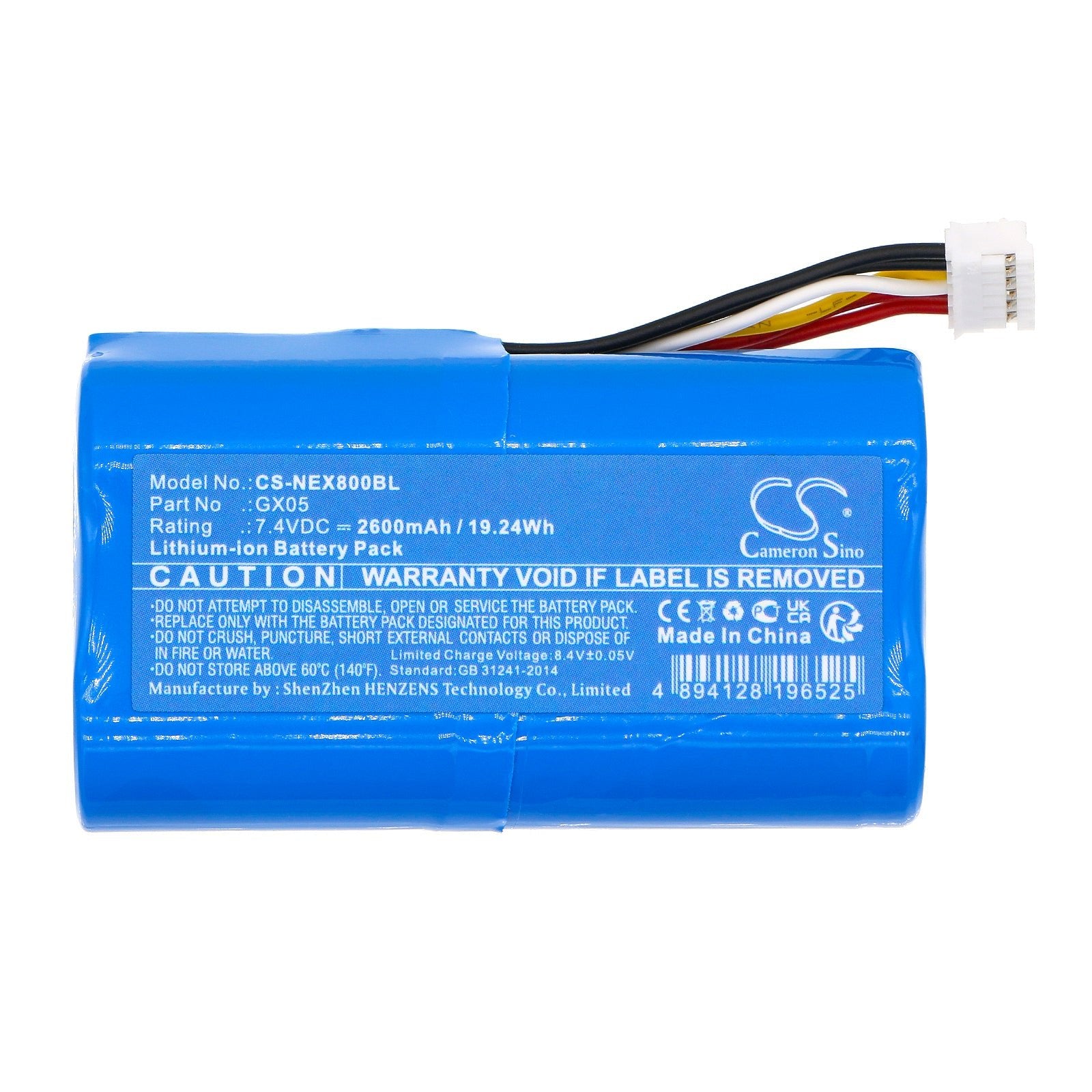 Li-ion, Payment Terminal Battery fits Dejavoo Qd2, Qd4, 7.4V, 2600mAh Payment Terminal Cameron Sino Technology Limited