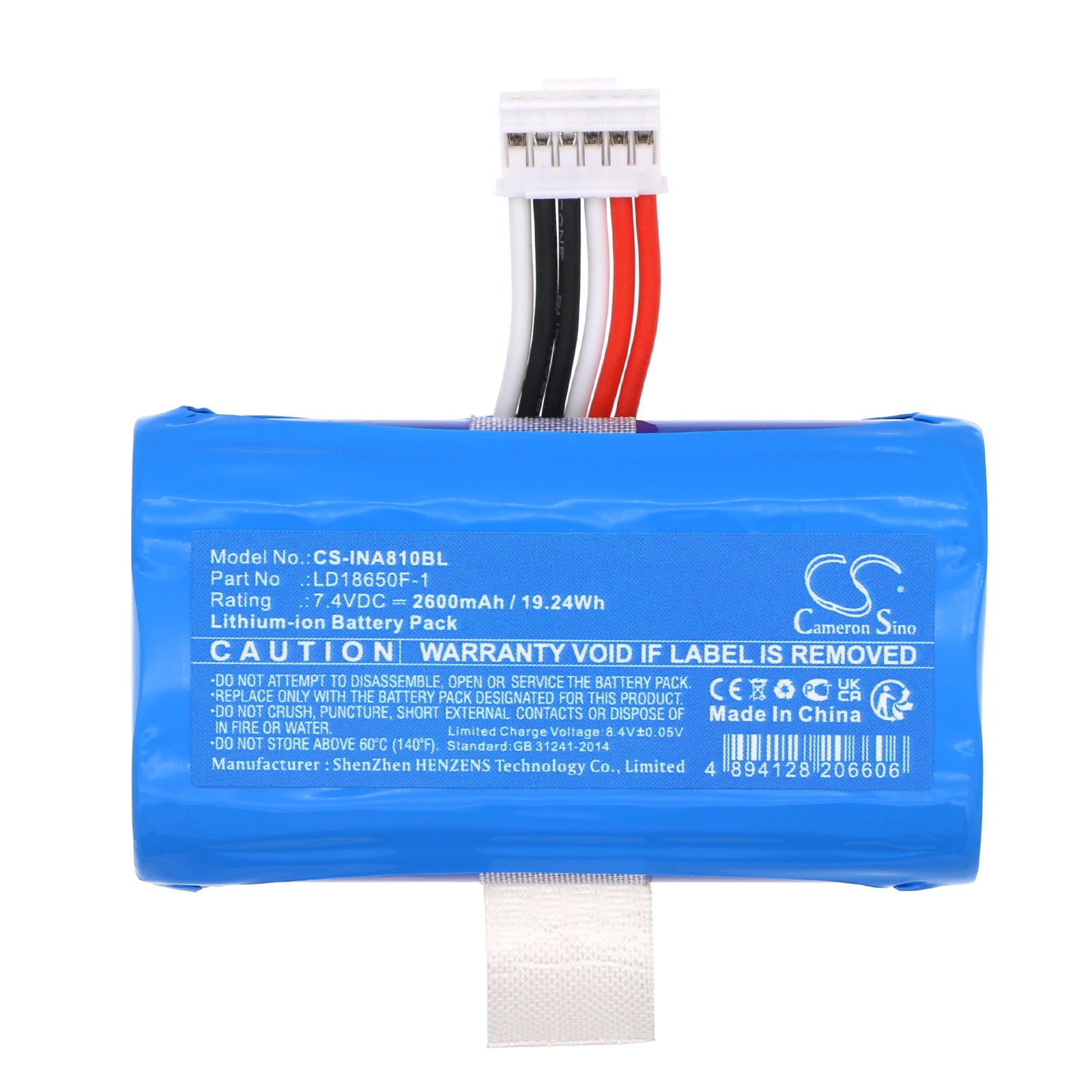 Li-ion, Payment Terminal Battery fits Ingenico A8 Pro, A8 Pro-92d3, 7.4V, 2600mAh Payment Terminal Cameron Sino Technology Limited