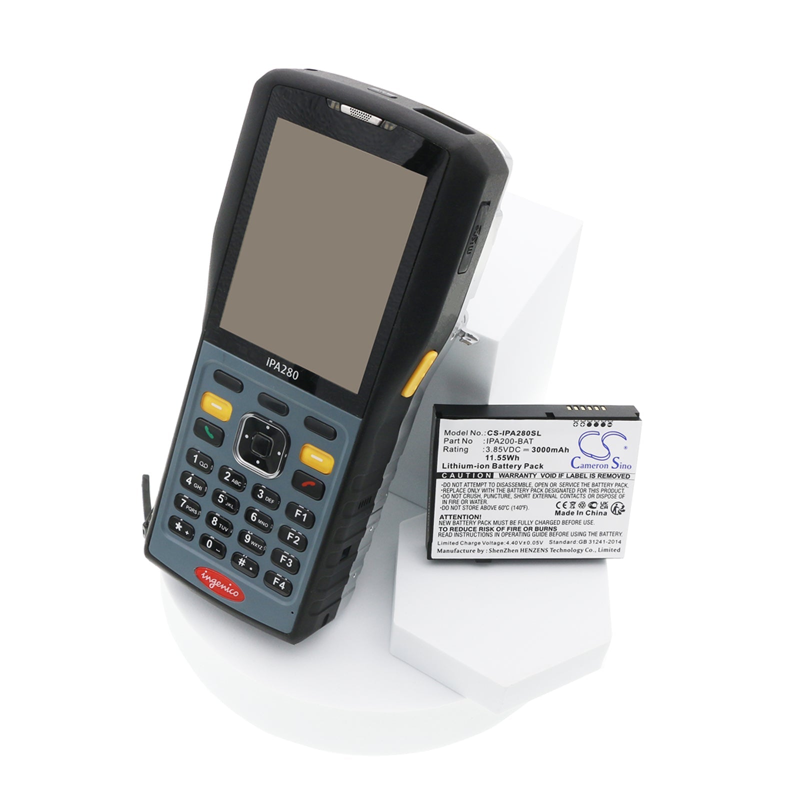 Li-ion, Payment Terminal Battery fits Ingenico Ipa200, Ipa280, 3.85V, 3000mAh Payment Terminal Cameron Sino Technology Limited
