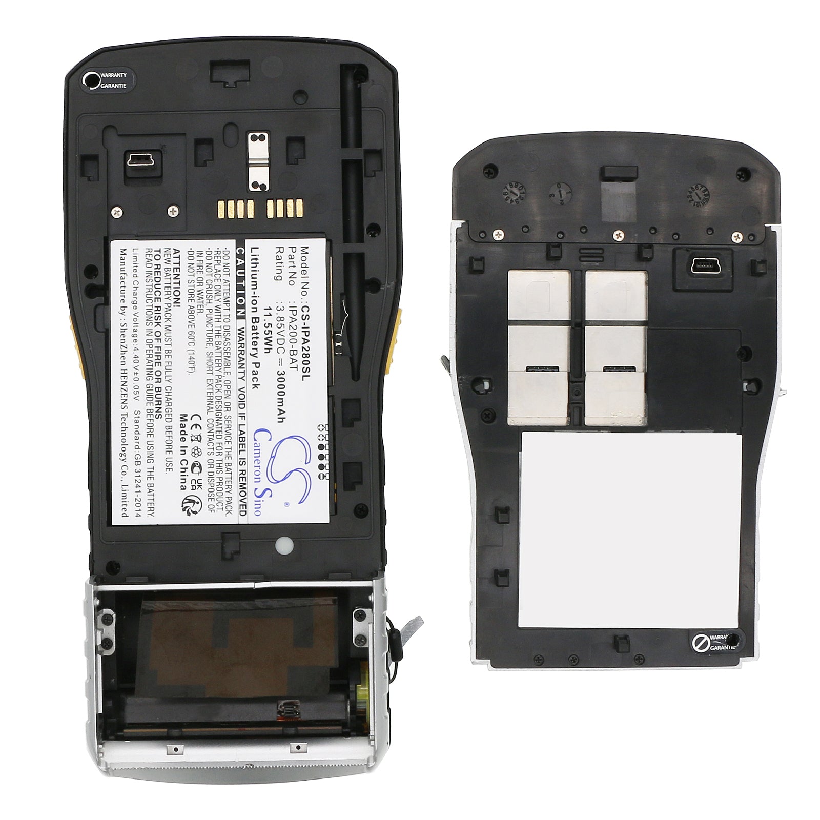 Li-ion, Payment Terminal Battery fits Ingenico Ipa200, Ipa280, 3.85V, 3000mAh Payment Terminal Cameron Sino Technology Limited