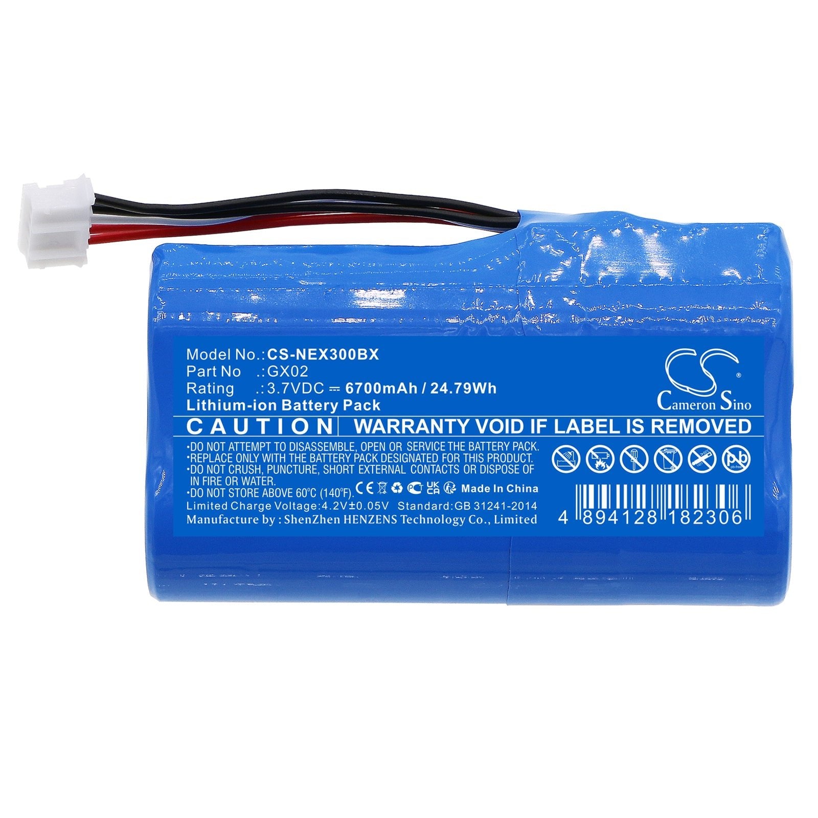 Li-ion, Payment Terminal Battery fits Nexgo N3, N5, 3.7V, 6700mAh Payment Terminal Cameron Sino Technology Limited