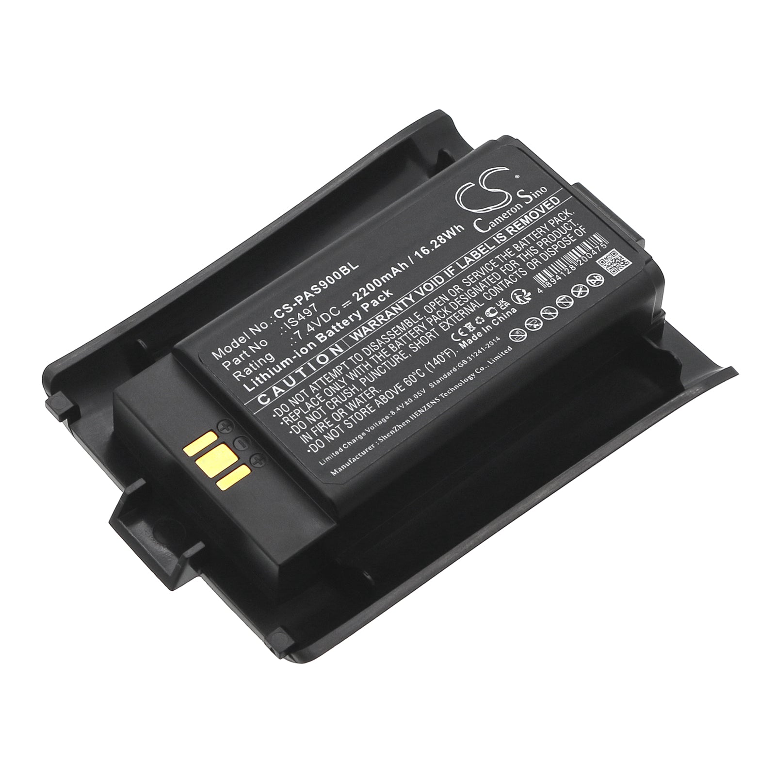 Li-ion, Payment Terminal Battery fits Pax S90, 7.4V, 2200mAh Payment Terminal Cameron Sino Technology Limited