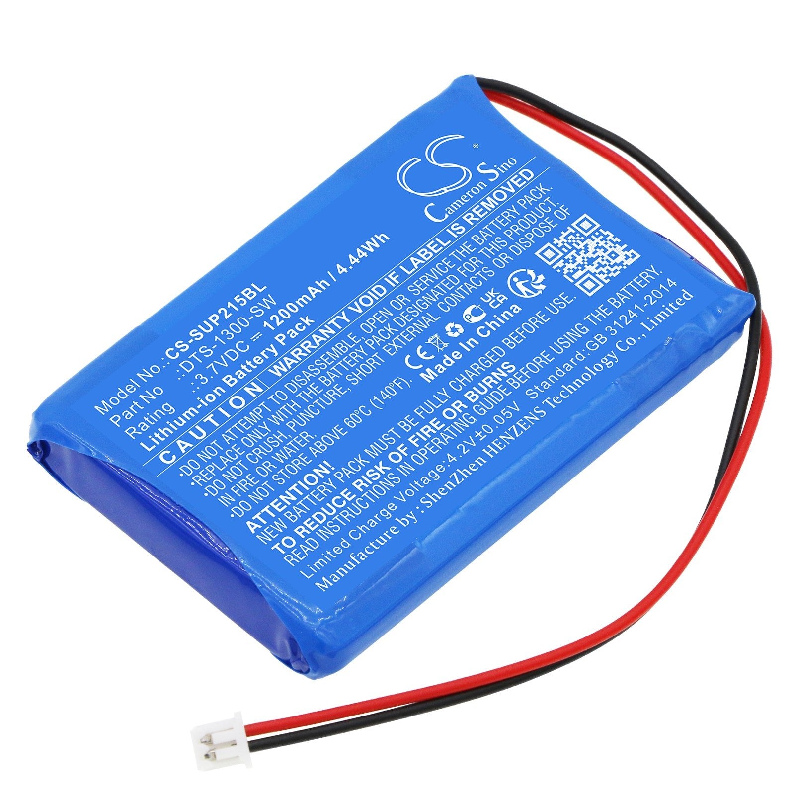 Li-ion, Payment Terminal Battery fits Sumup Air1e215, Sumup Air, 3.7V, 1200mAh Payment Terminal Cameron Sino Technology Limited