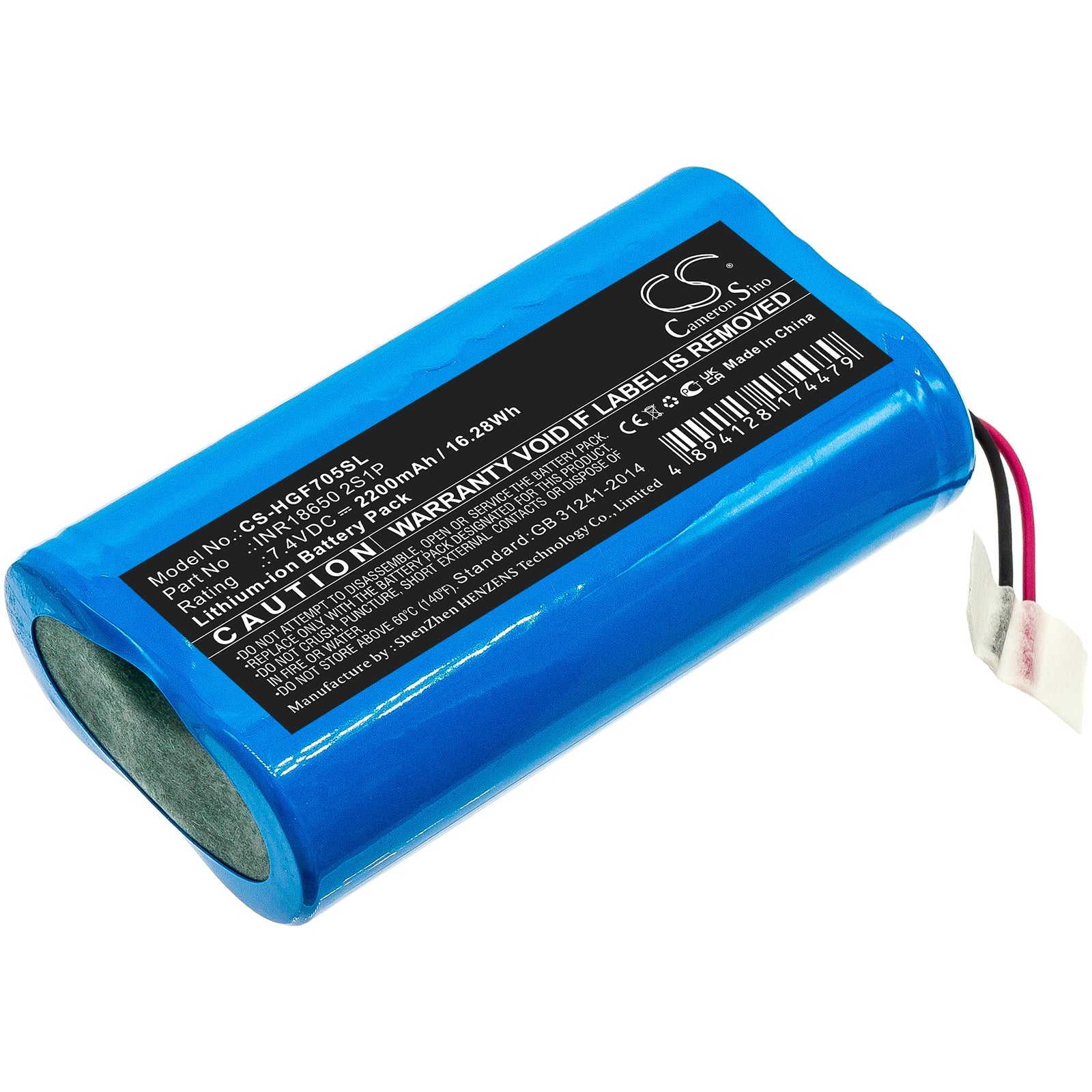 Li-ion, Personal Care Battery fits Chi Escape Gf7054, 7.4V, 2200mAh Personal Care Cameron Sino Technology Limited