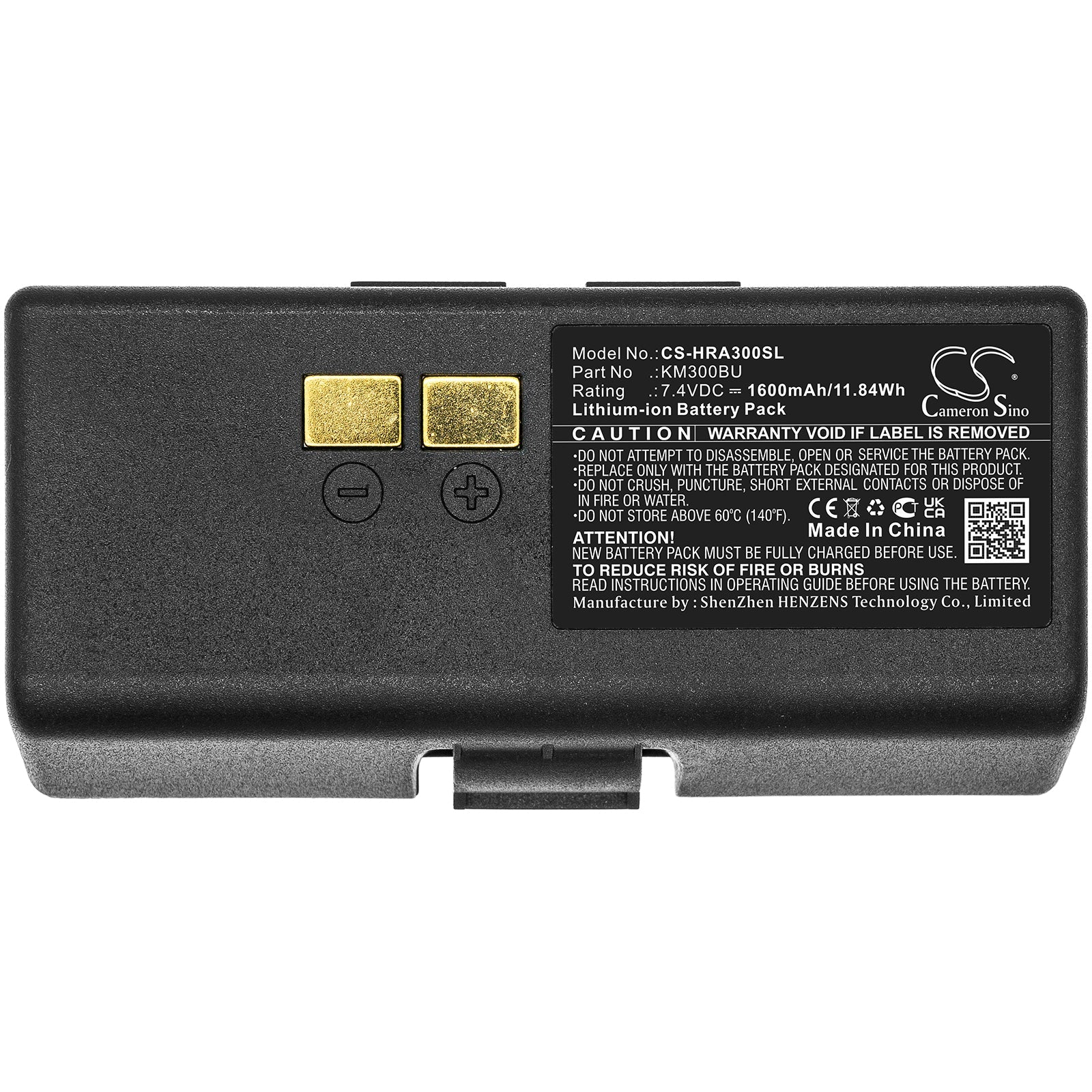 Li-ion, Portable Printer Battery fits Hprt A300, A318, 7.4V, 1600mAh Portable Printer Cameron Sino Technology Limited
