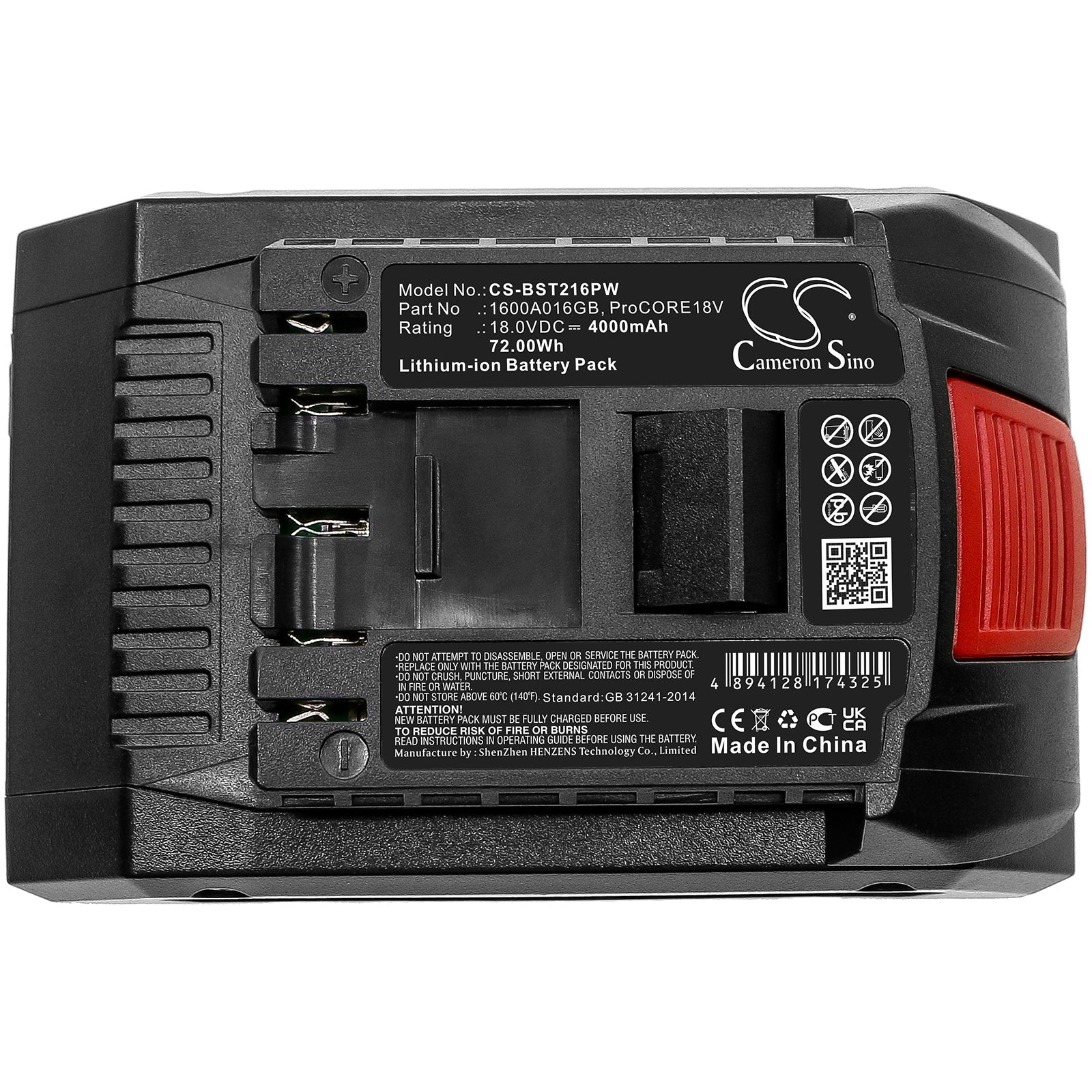 Li-ion, Power Tools Battery fits Bosch Gbh 18v-34 Cf, Gbh 18v-36 C, 18.0V, 4000mAh Power Tools Cameron Sino Technology Limited