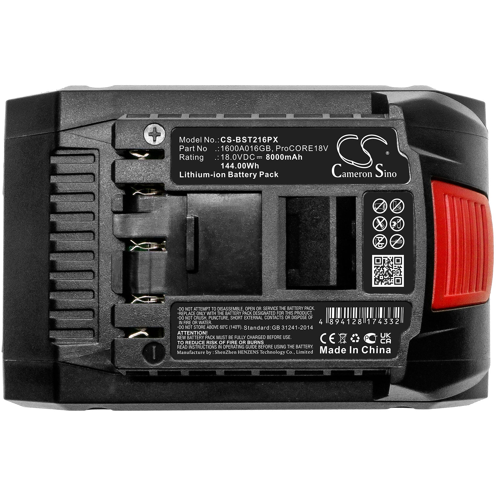 Li-ion, Power Tools Battery fits Bosch Gbh 18v-34 Cf, Gbh 18v-36 C, 18.0V, 8000mAh Power Tools Cameron Sino Technology Limited