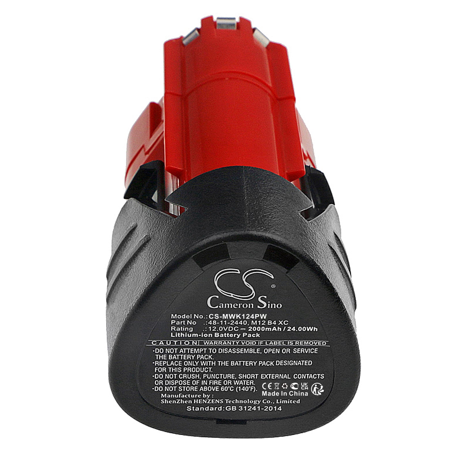 Li-ion, Power Tools Battery fits Milwaukee C12 Fm, C12 Hz, 12.0V, 2000mAh Power Tools Cameron Sino Technology Limited